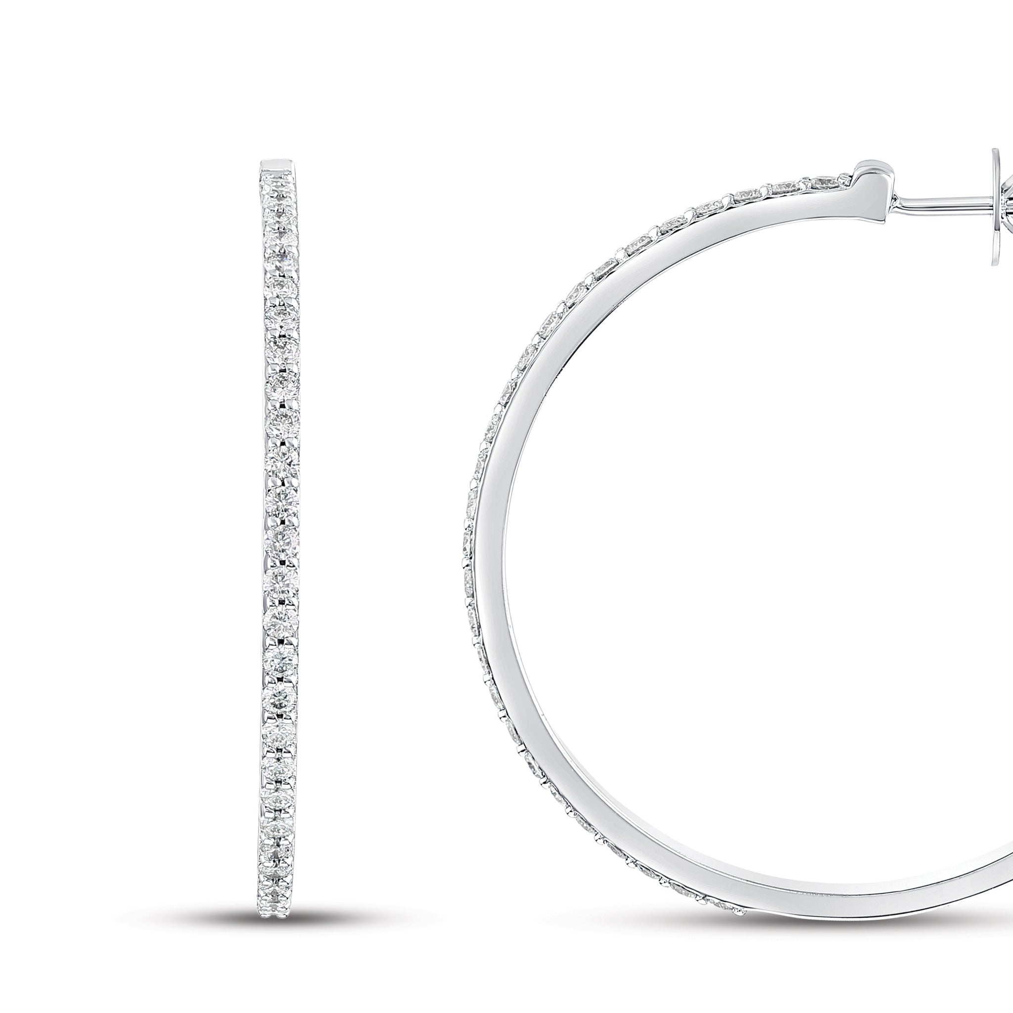 Hoop Diamond Earrings