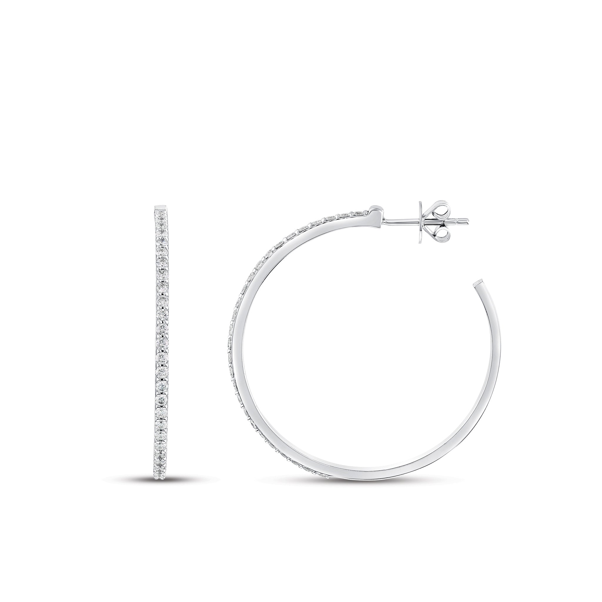 Hoop Diamond Earrings