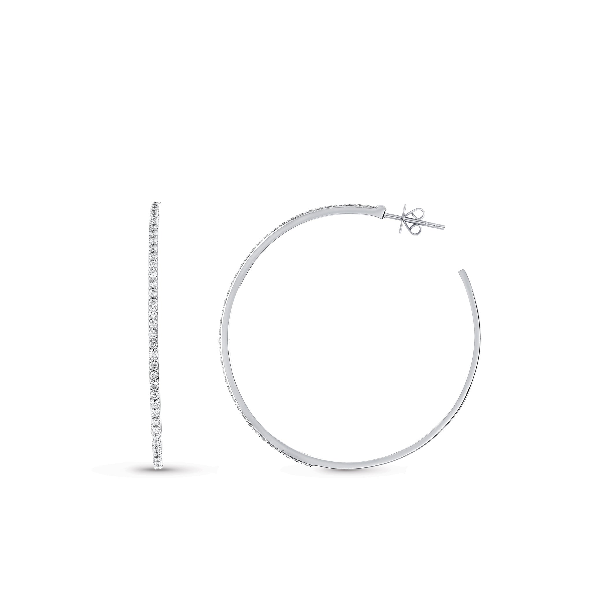 Hoop Diamond Earrings