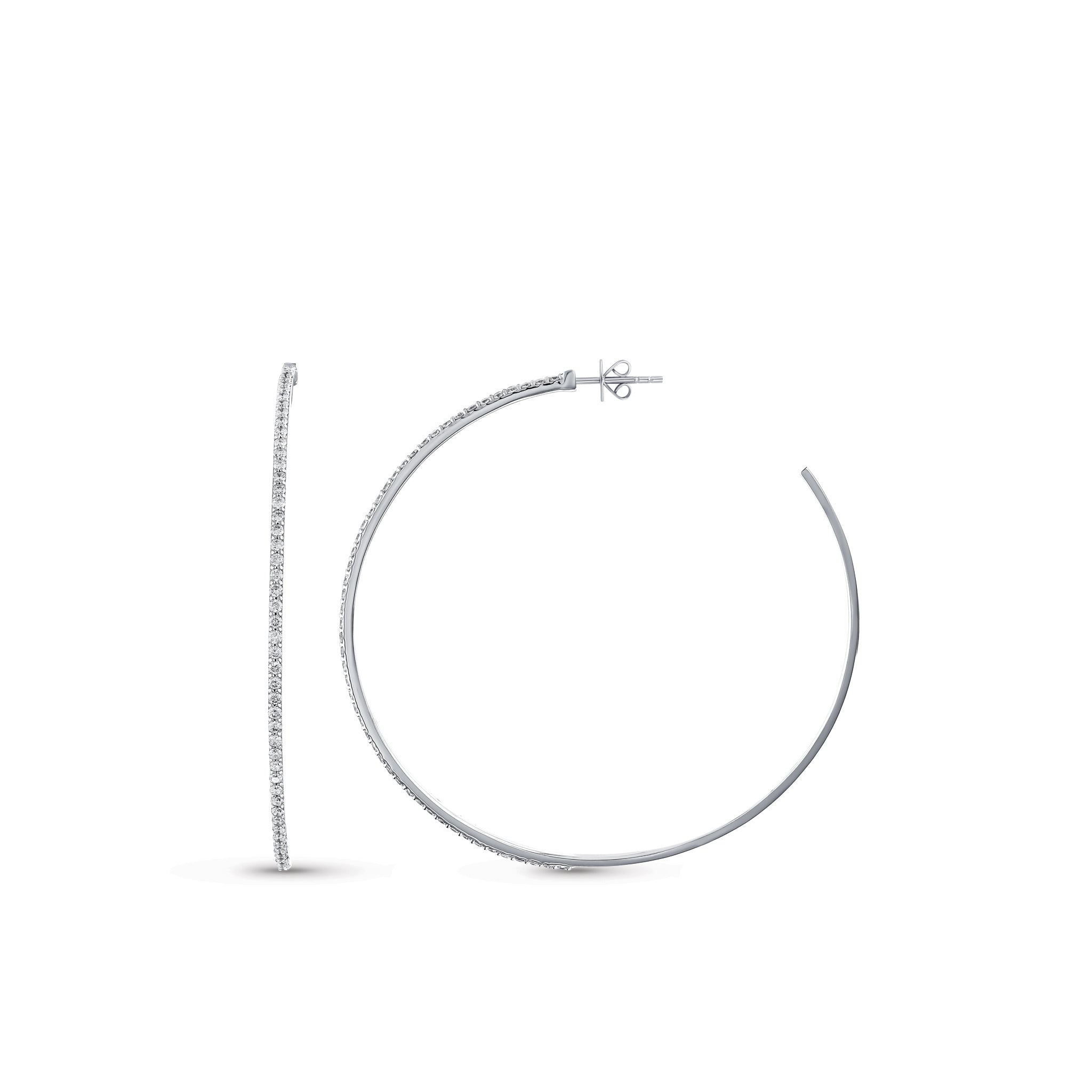 Hoop Diamond Earrings