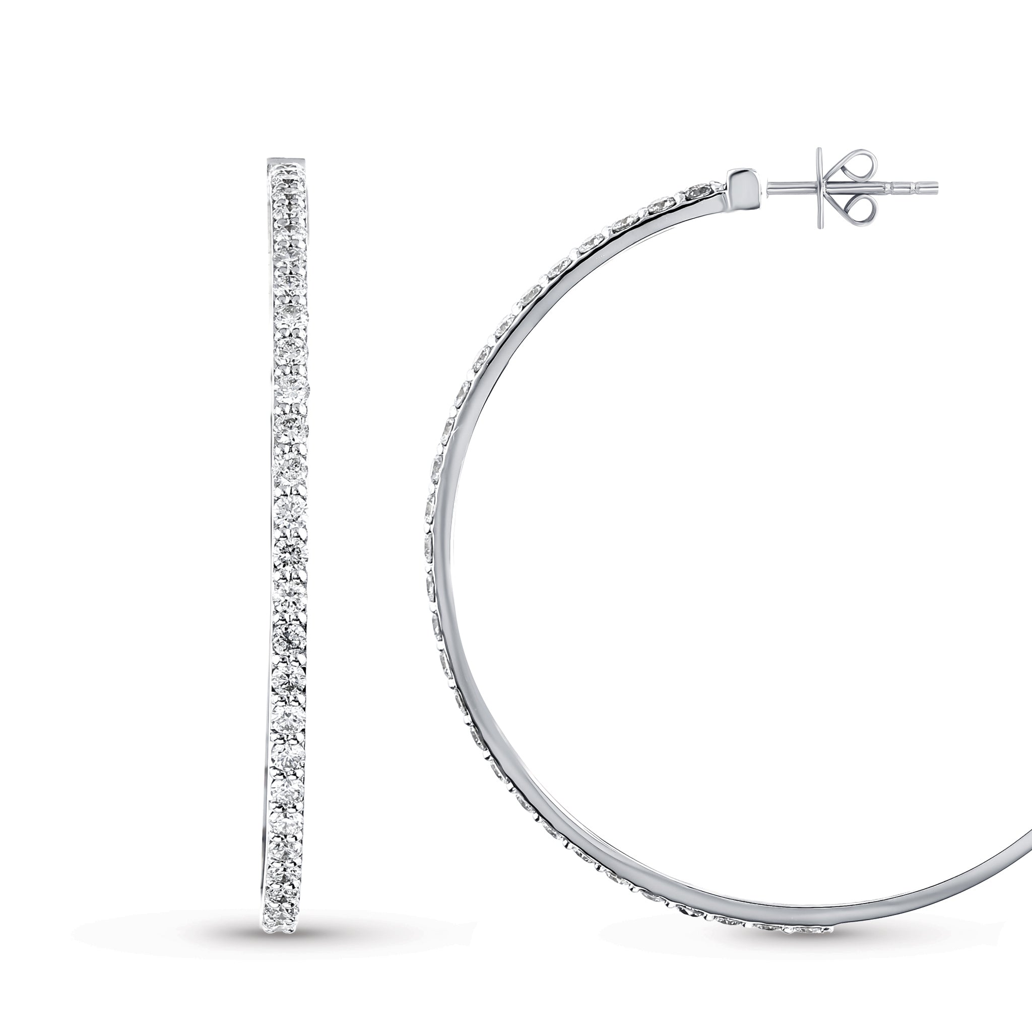 Hoop Diamond Earrings