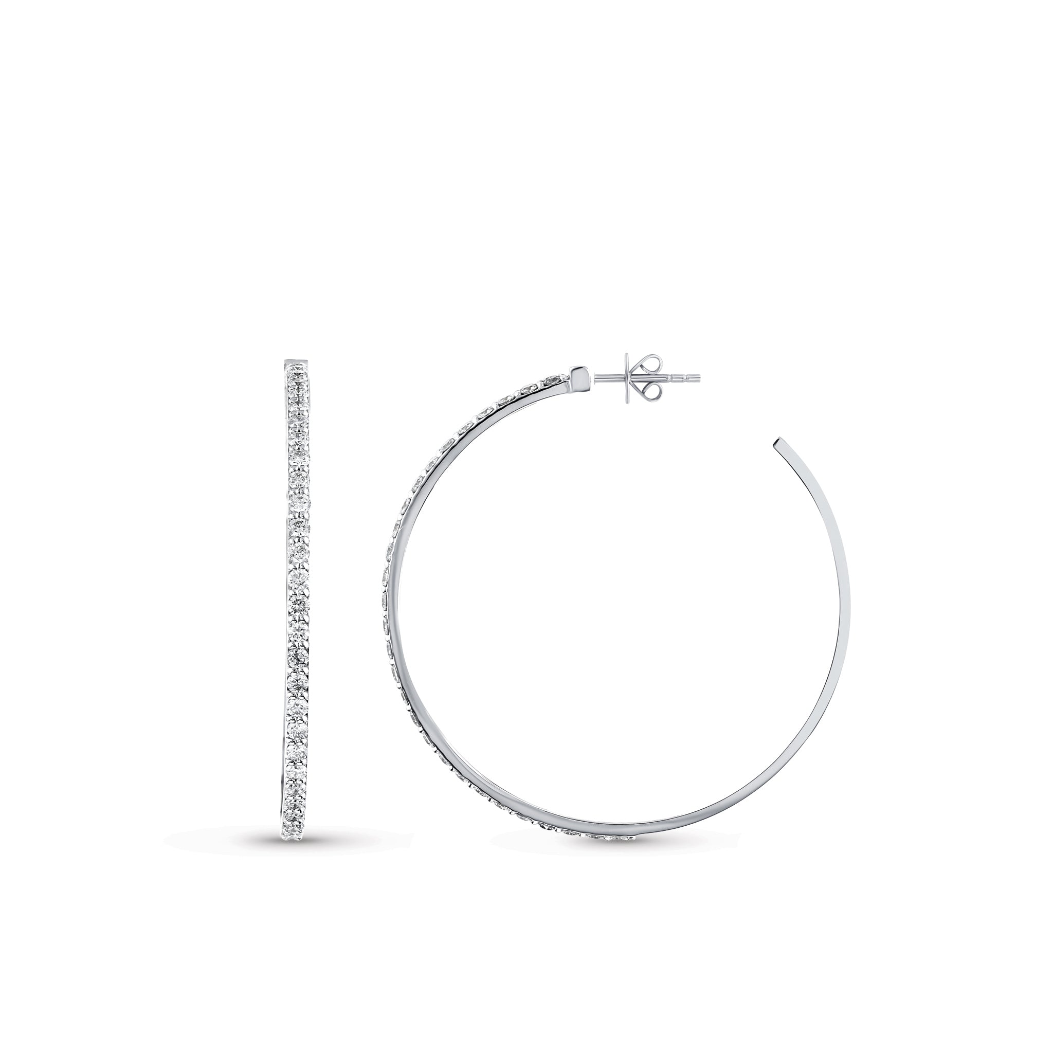 Hoop Diamond Earrings