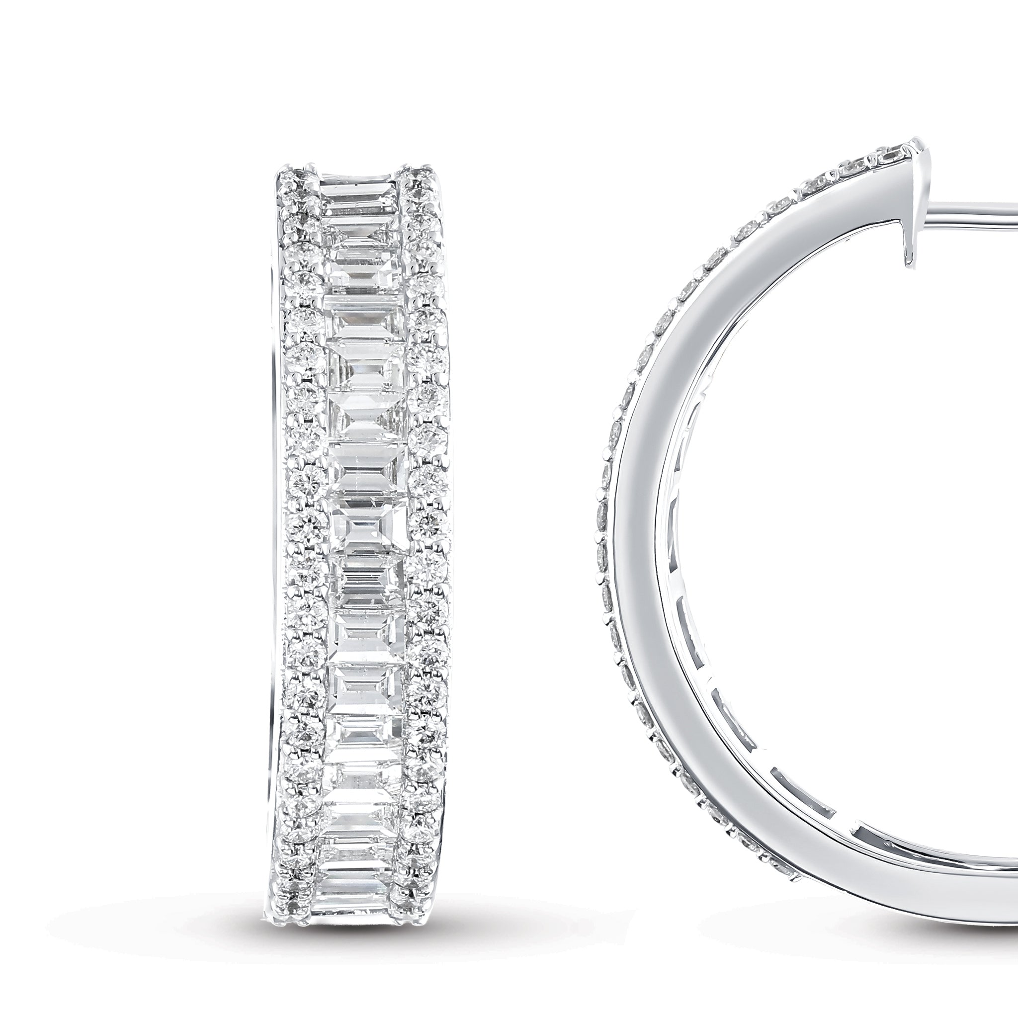 Hoop Diamond Earrings