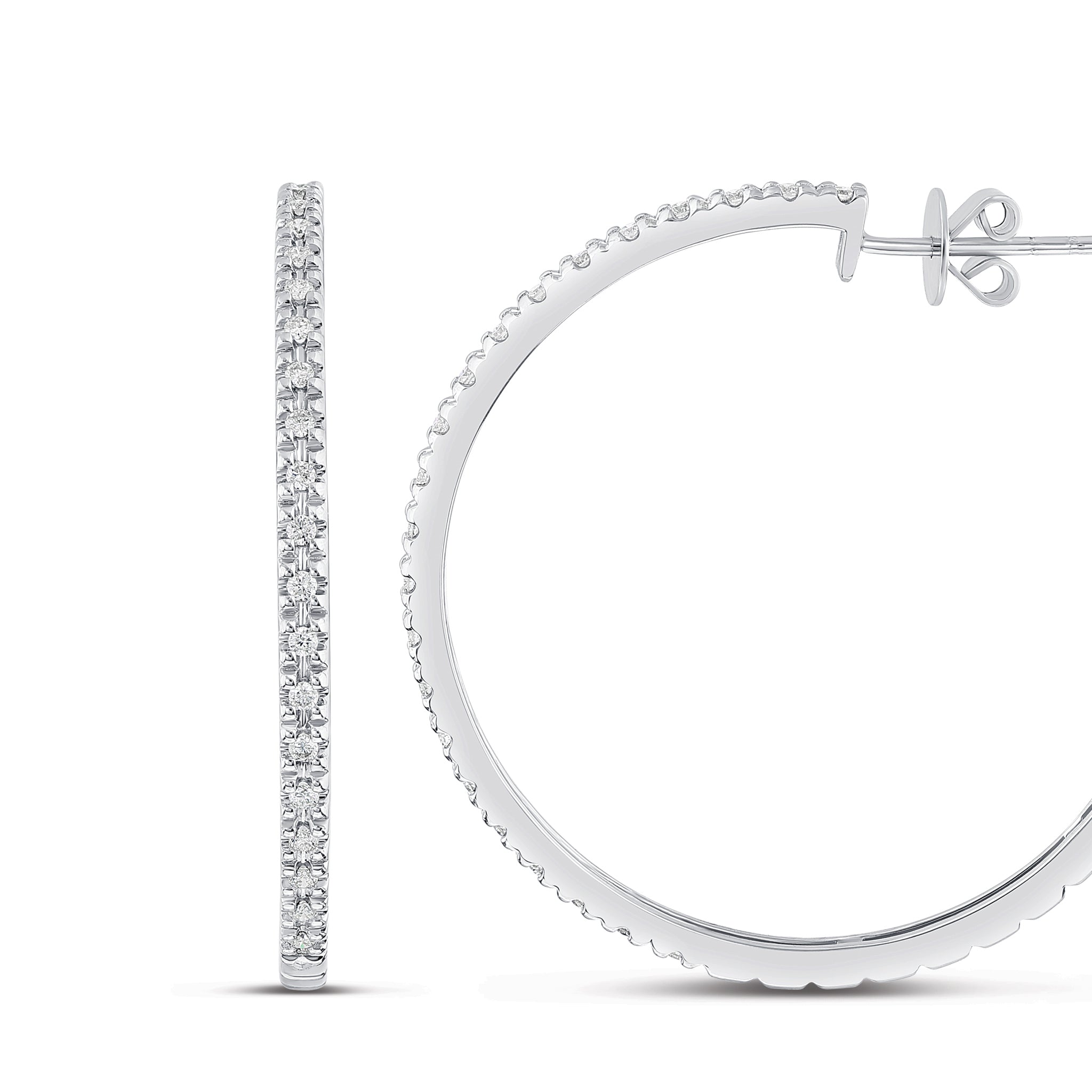 Hoop Diamond Earrings