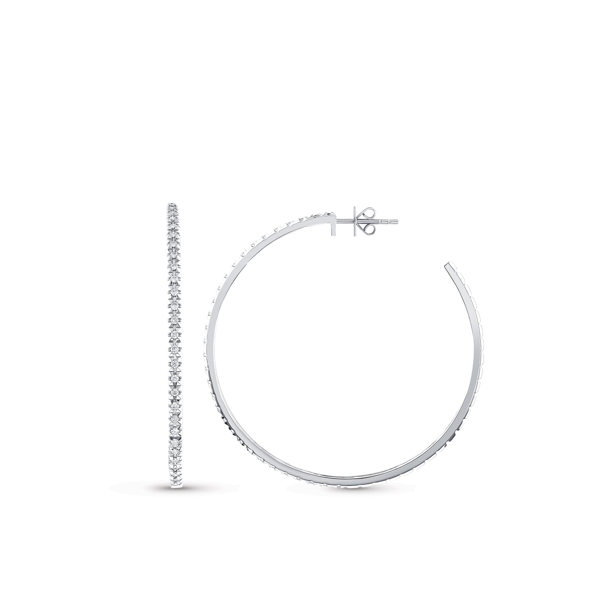 Hoop Diamond Earrings