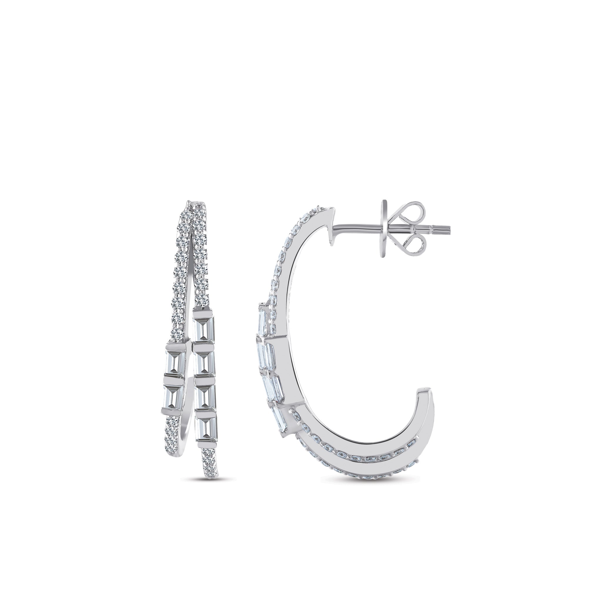 Hoop Diamond Earrings