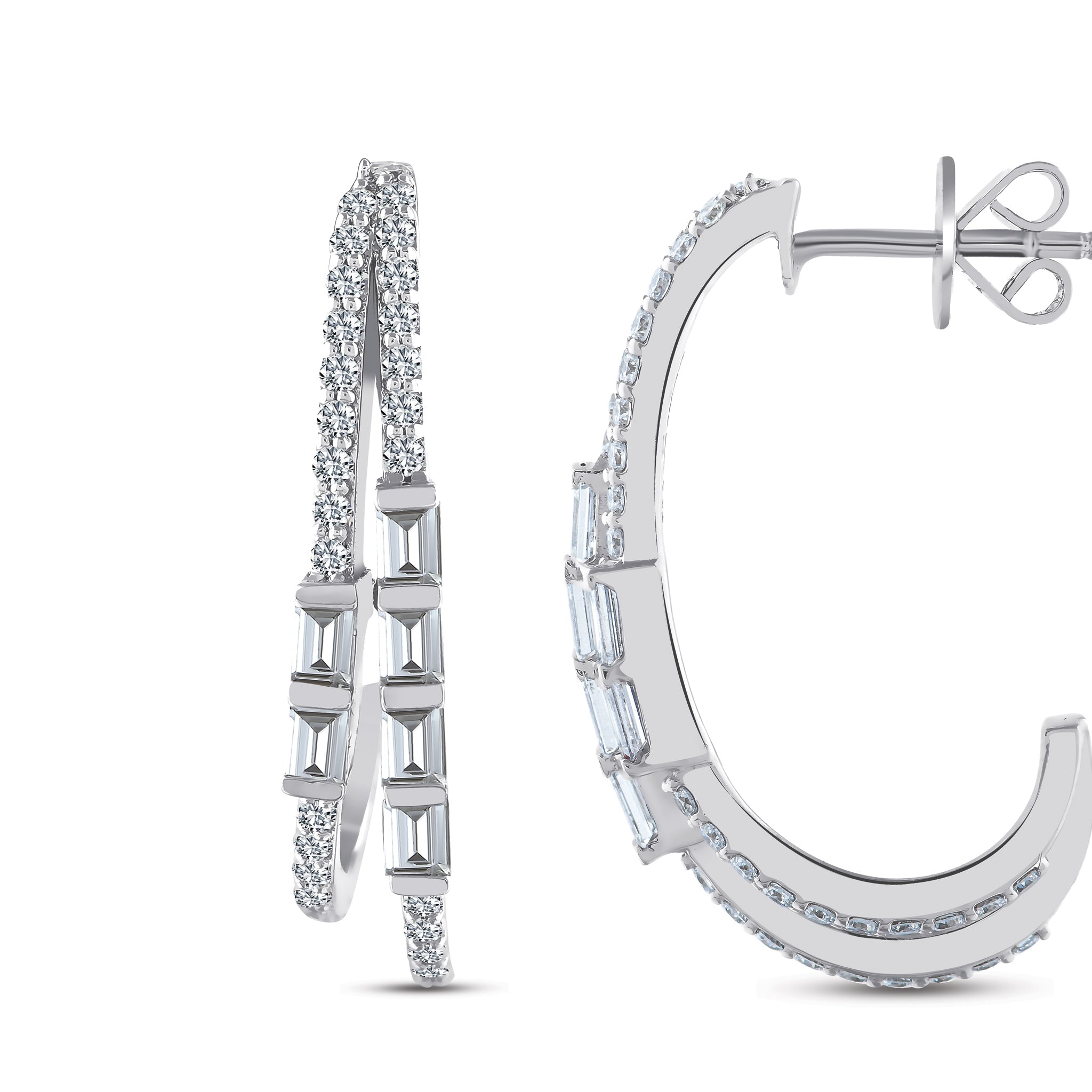 Diamond Hoop Earrings