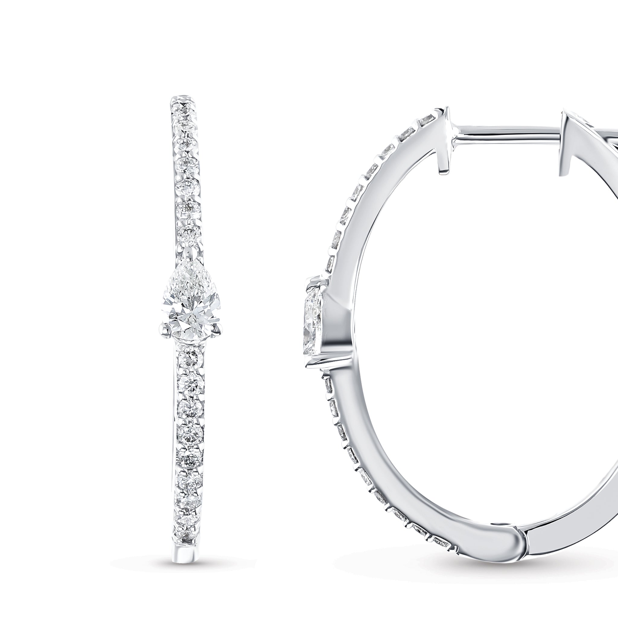 Hoop Diamond Earrings