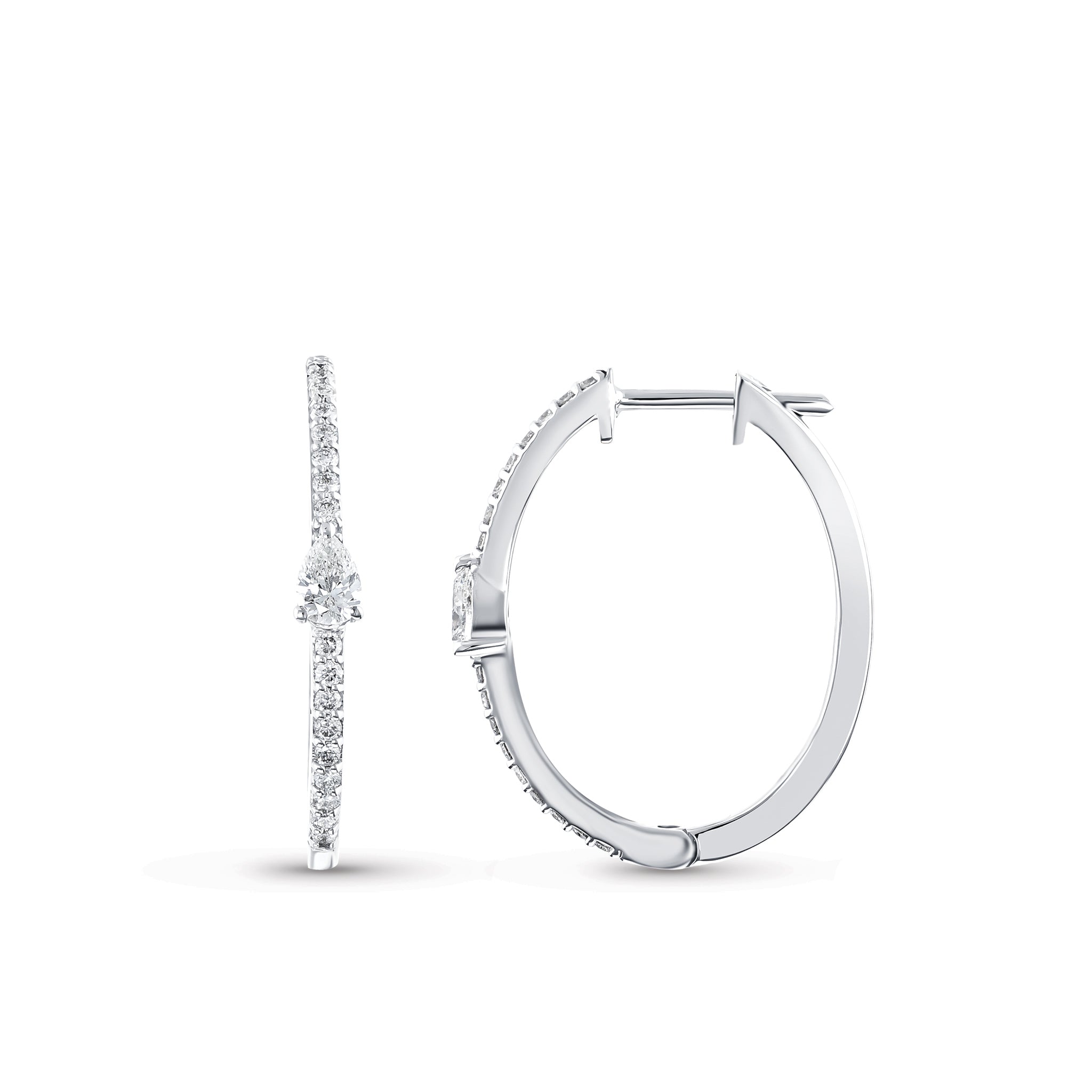 Hoop Diamond Earrings