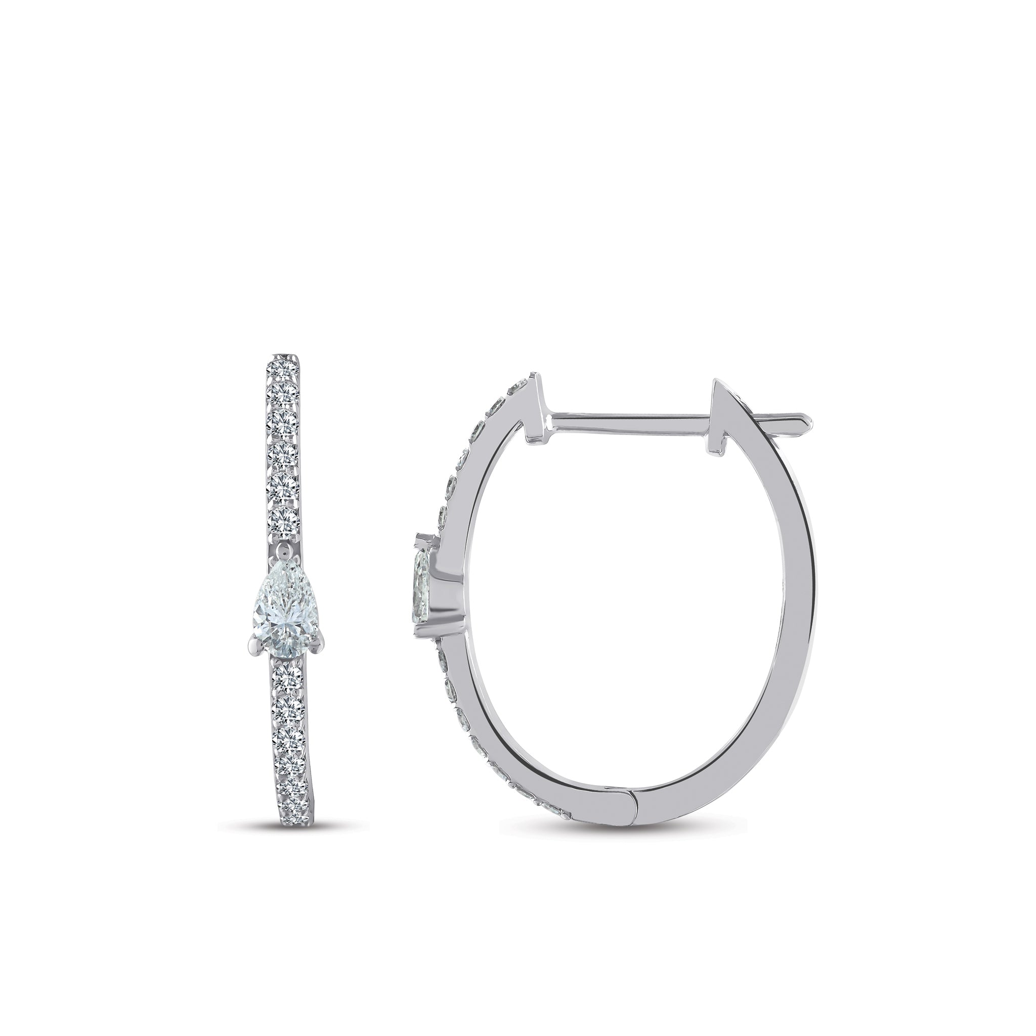 Hoop Diamond Earrings