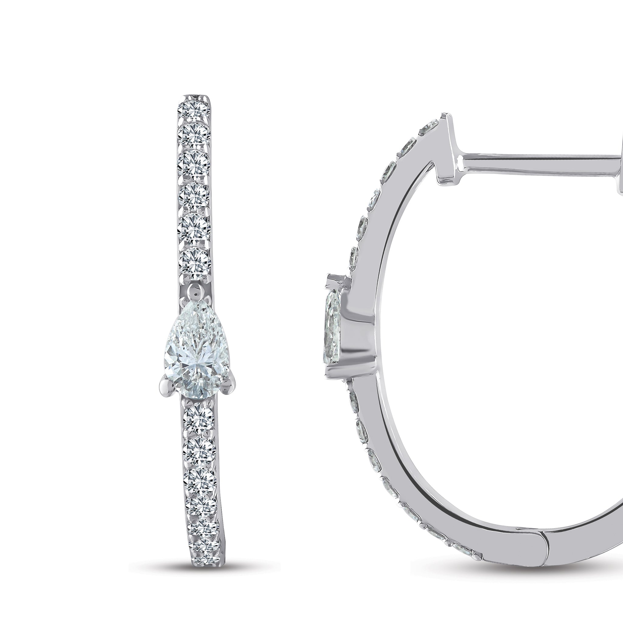 Hoop Diamond Earrings