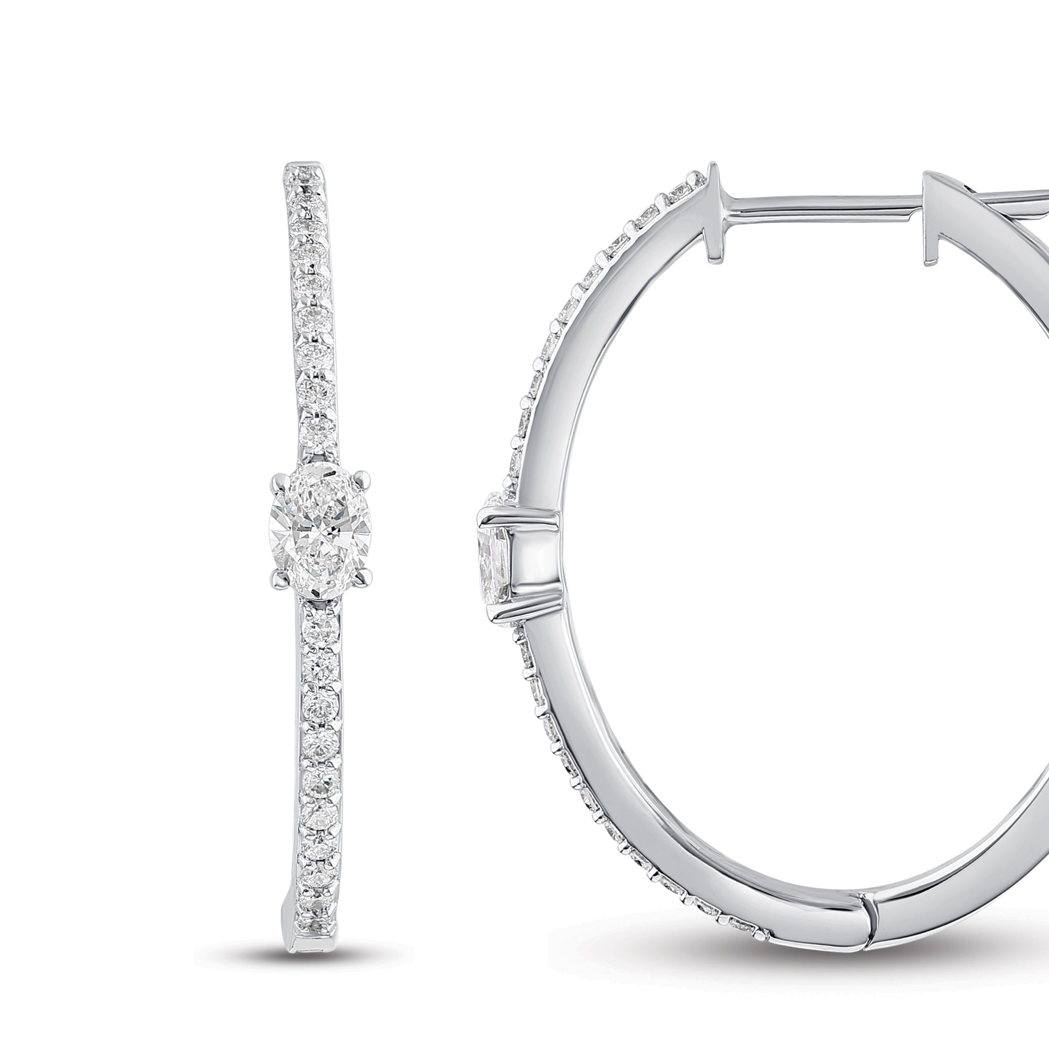 Hoop Diamond Earrings