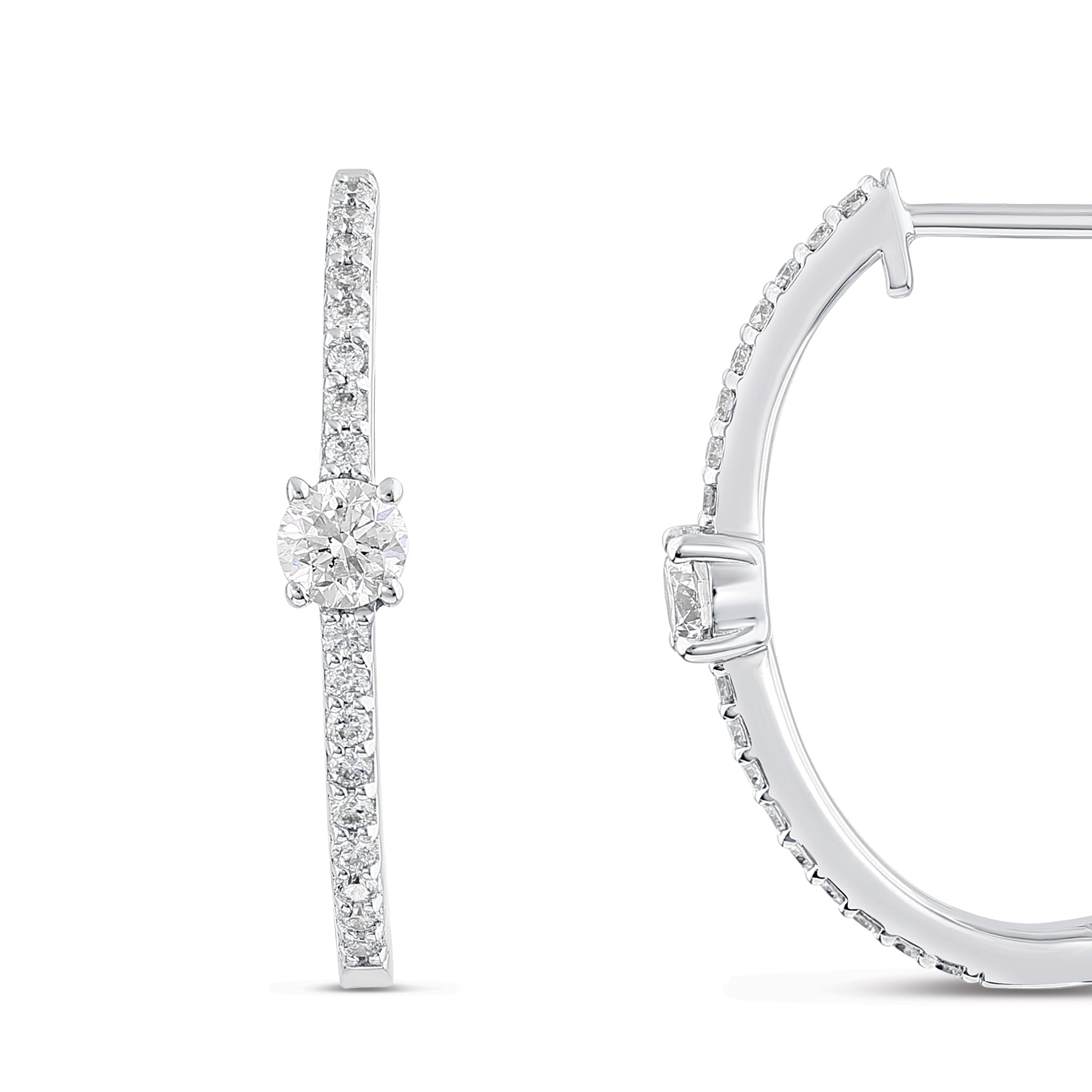 Hoop Diamond Earrings