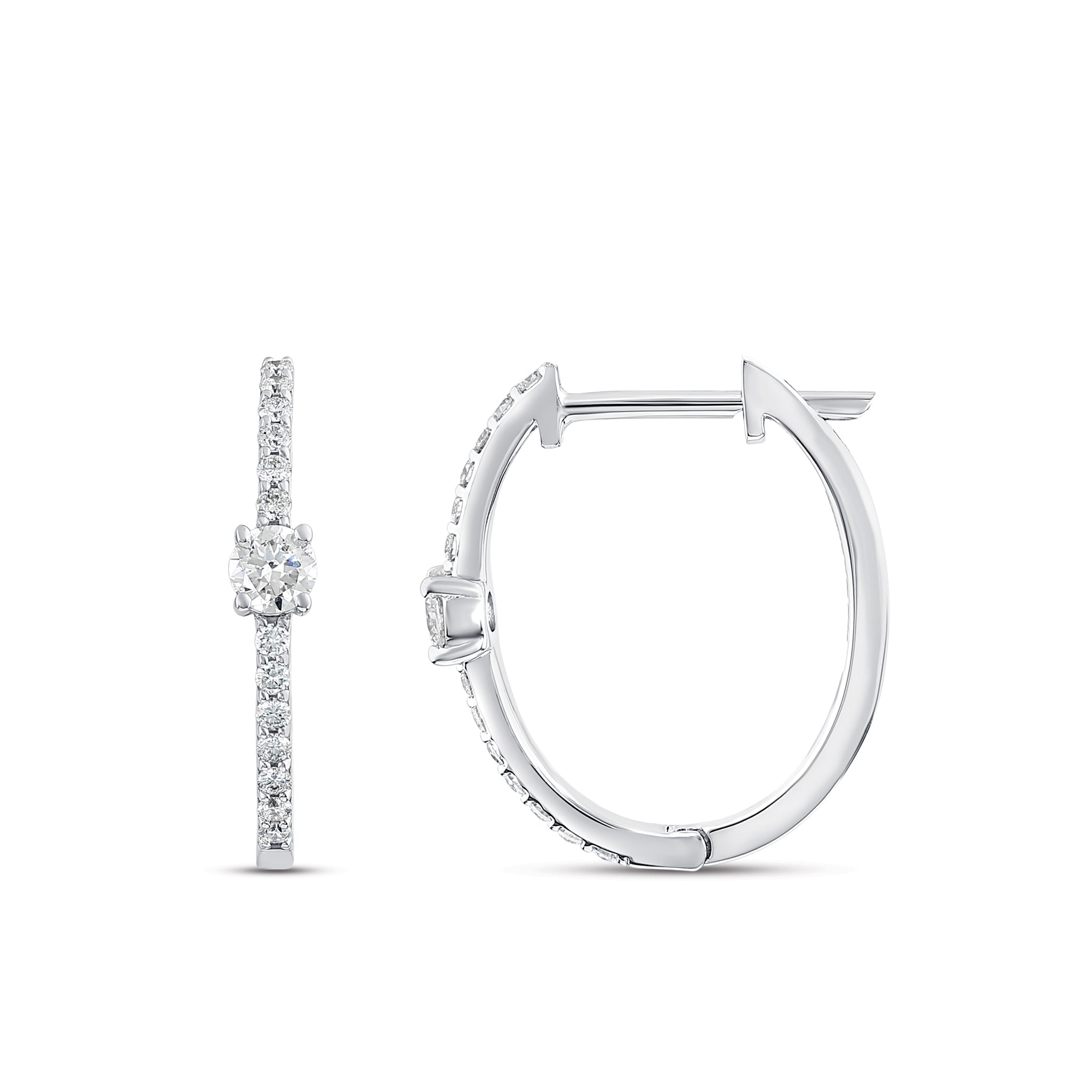 Hoop Diamond Earrings