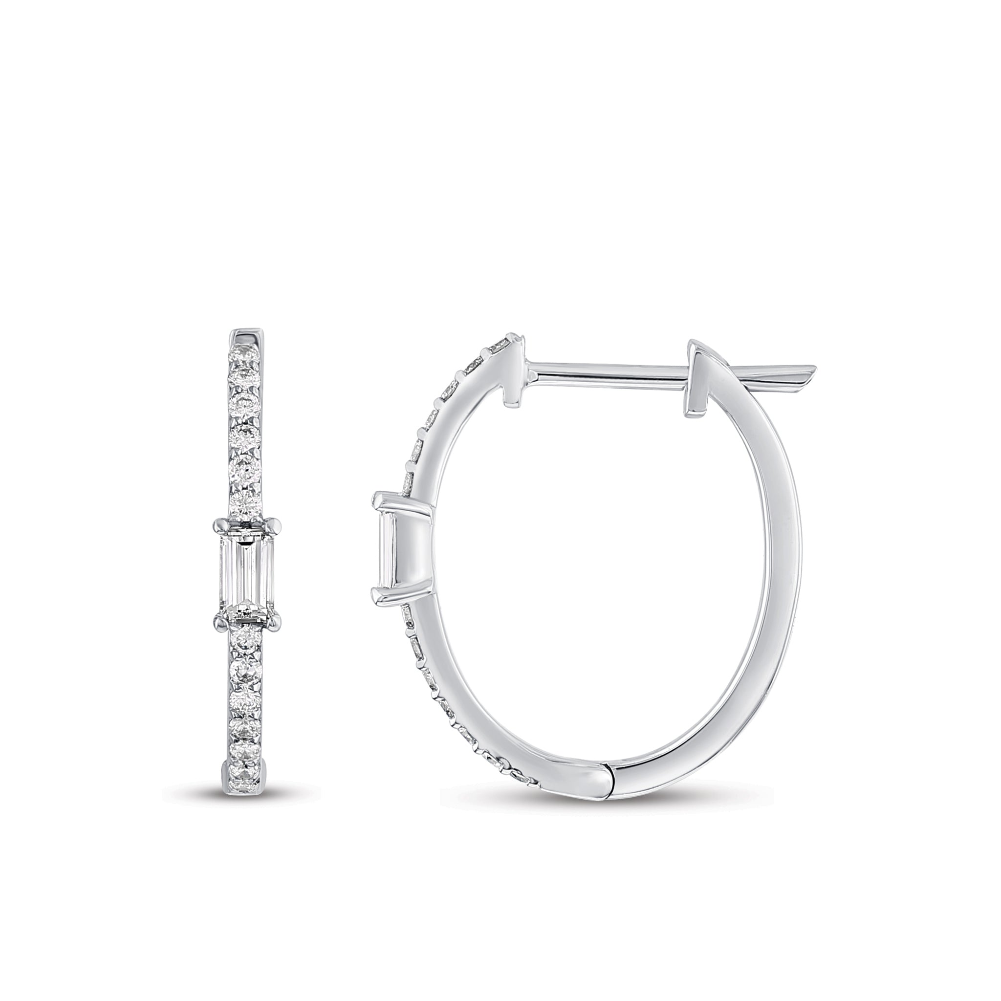 Hoop Diamond Earrings