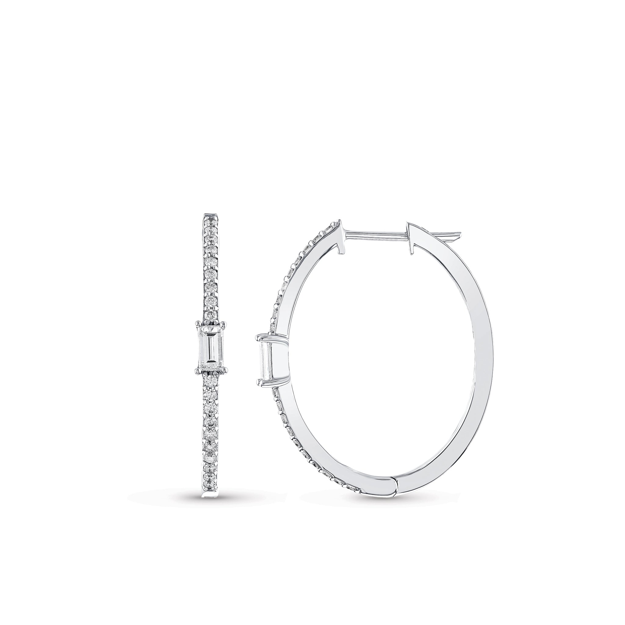 Hoop Diamond Earrings