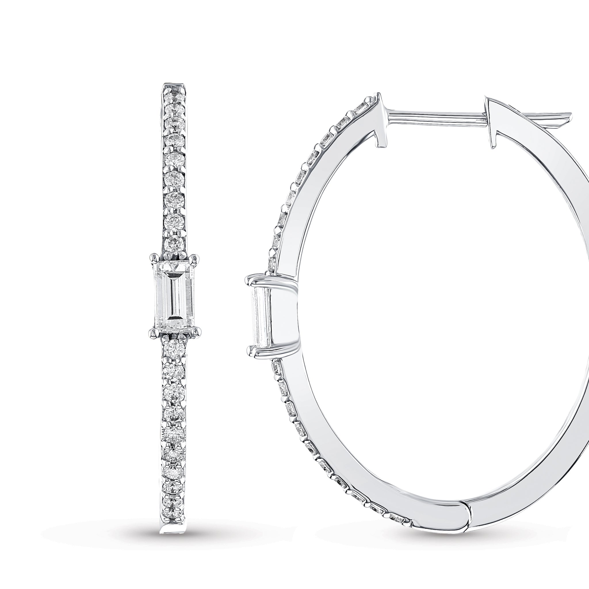 Hoop Diamond Earrings