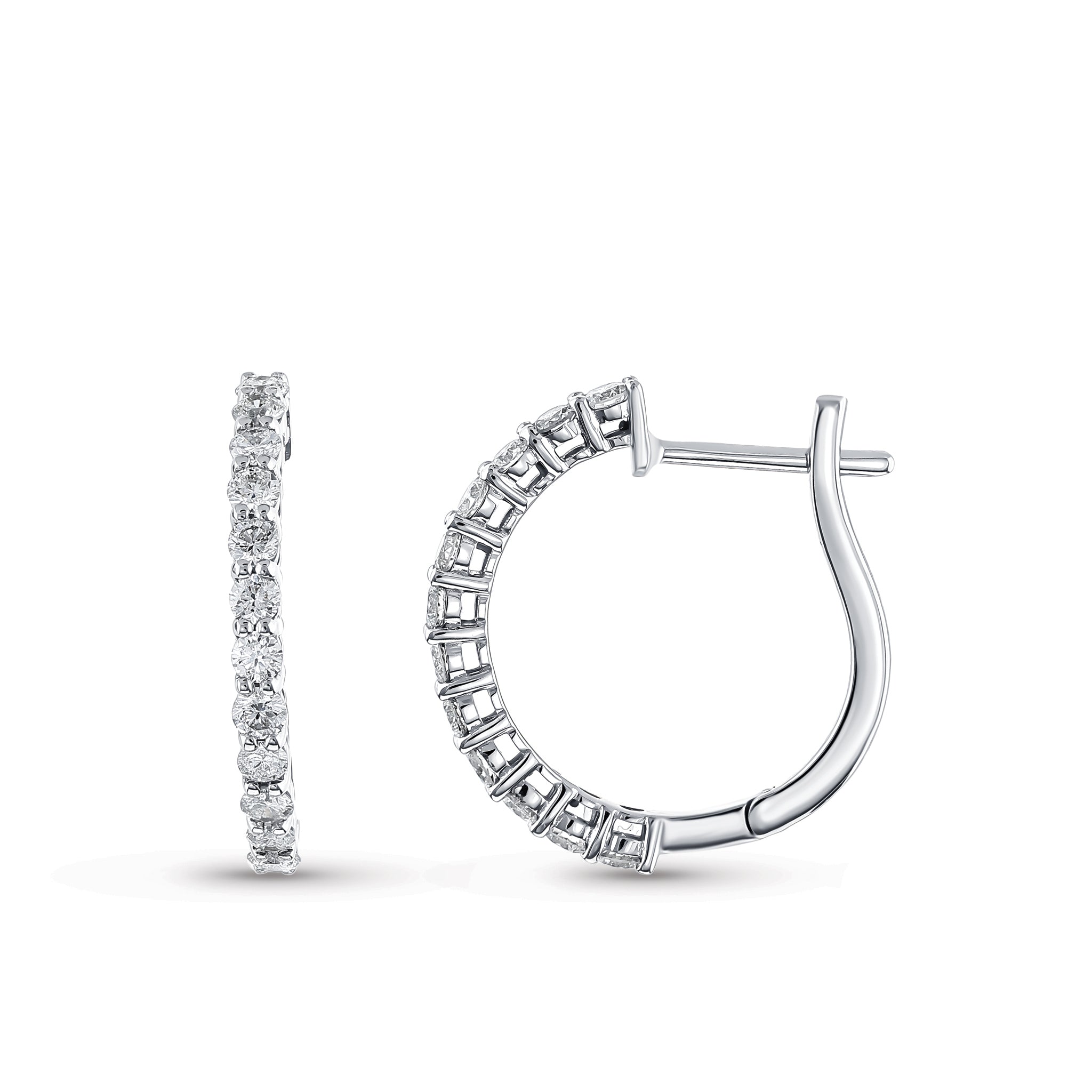 Hoop Diamond Earrings