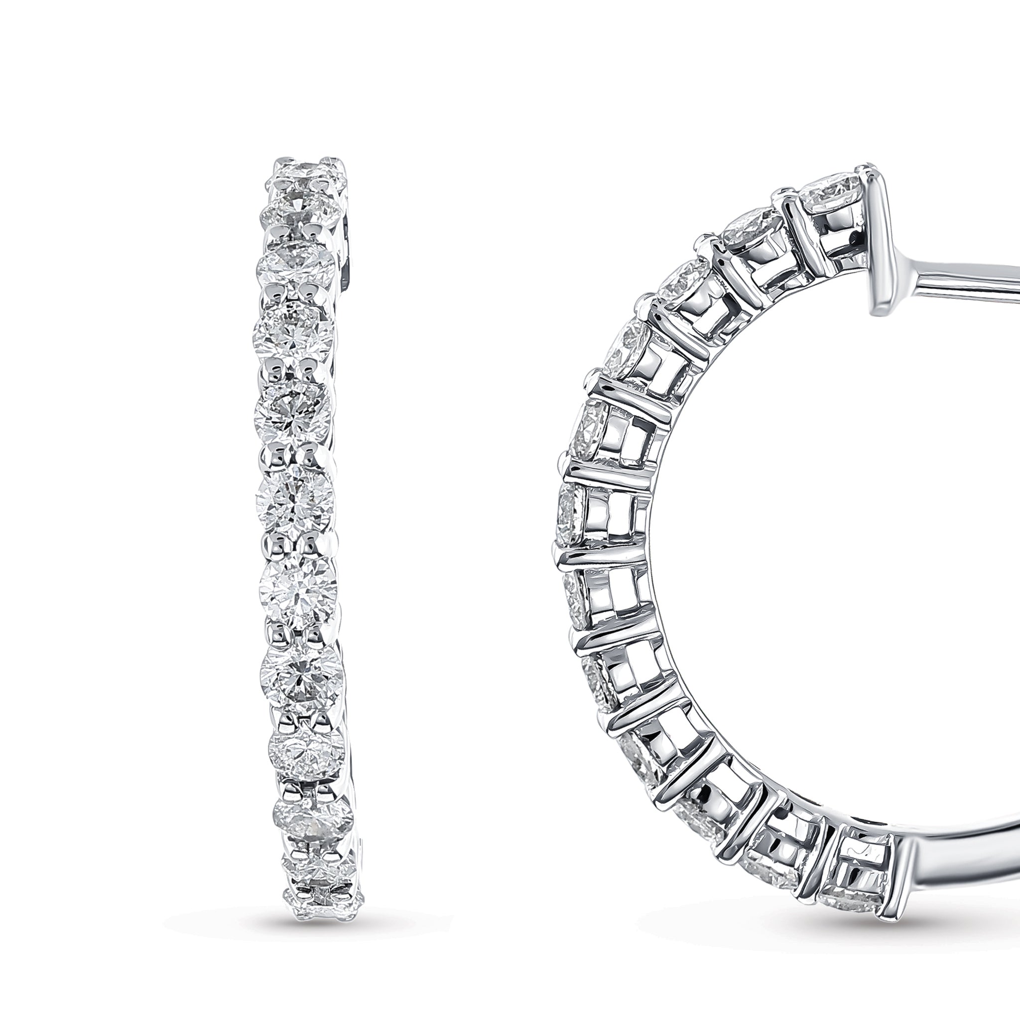 Hoop Diamond Earrings