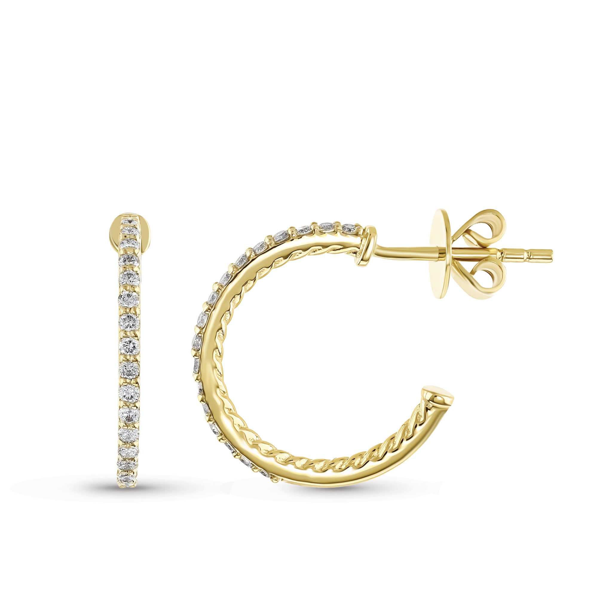 Hoop Diamond Earrings