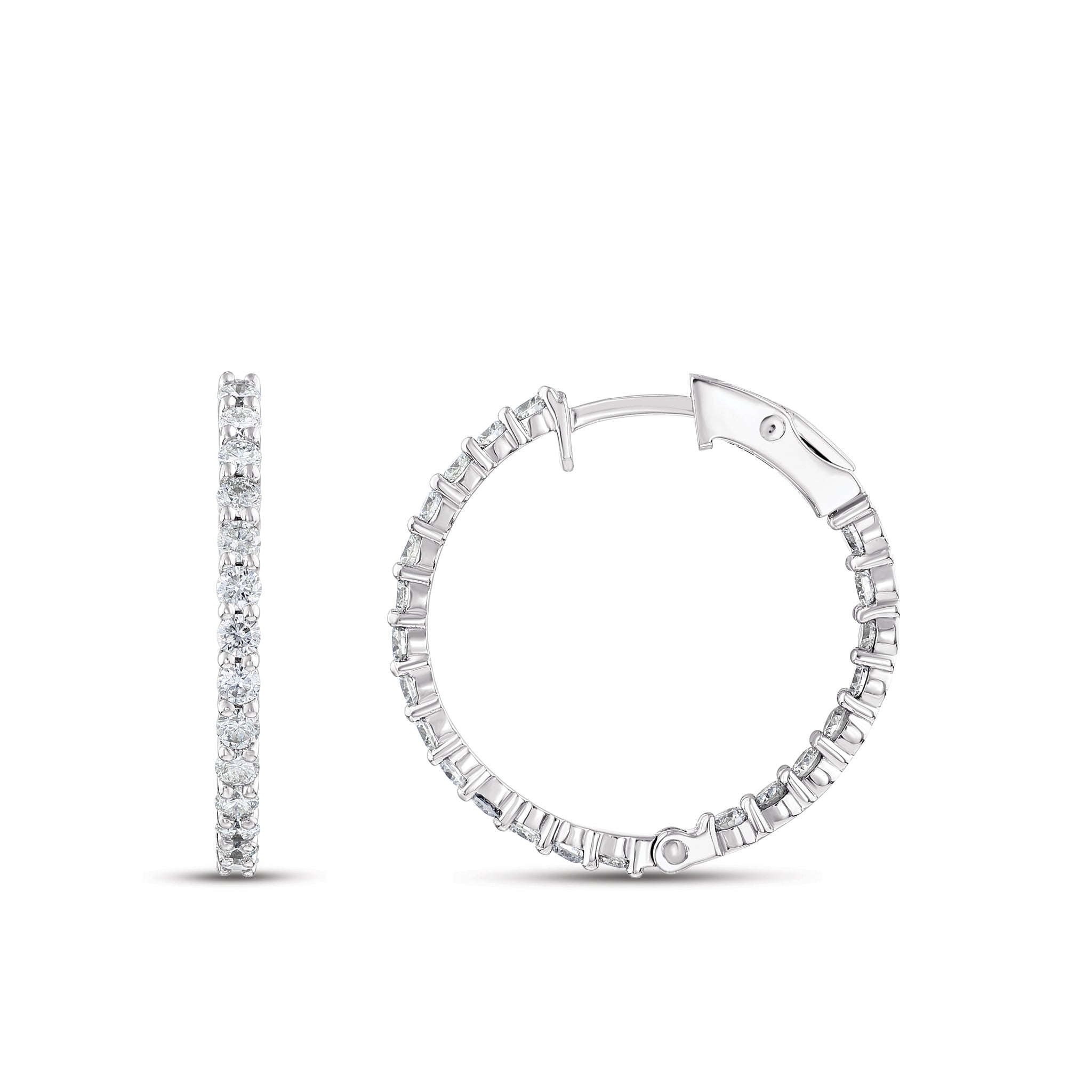 Hoop Diamond Earrings