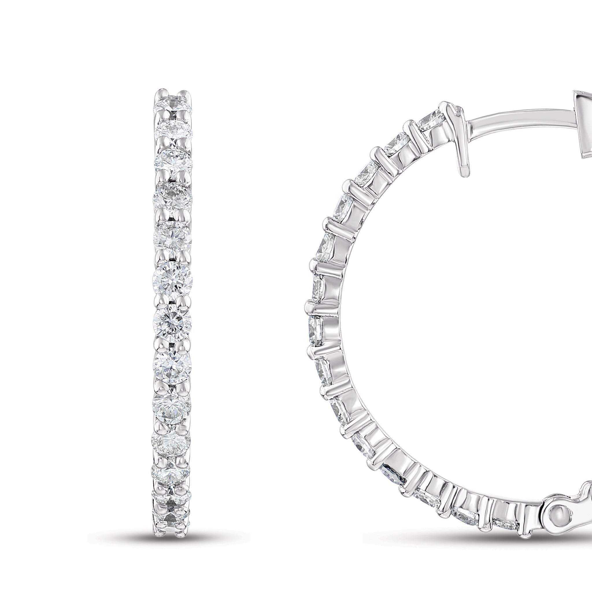 Hoop Diamond Earrings