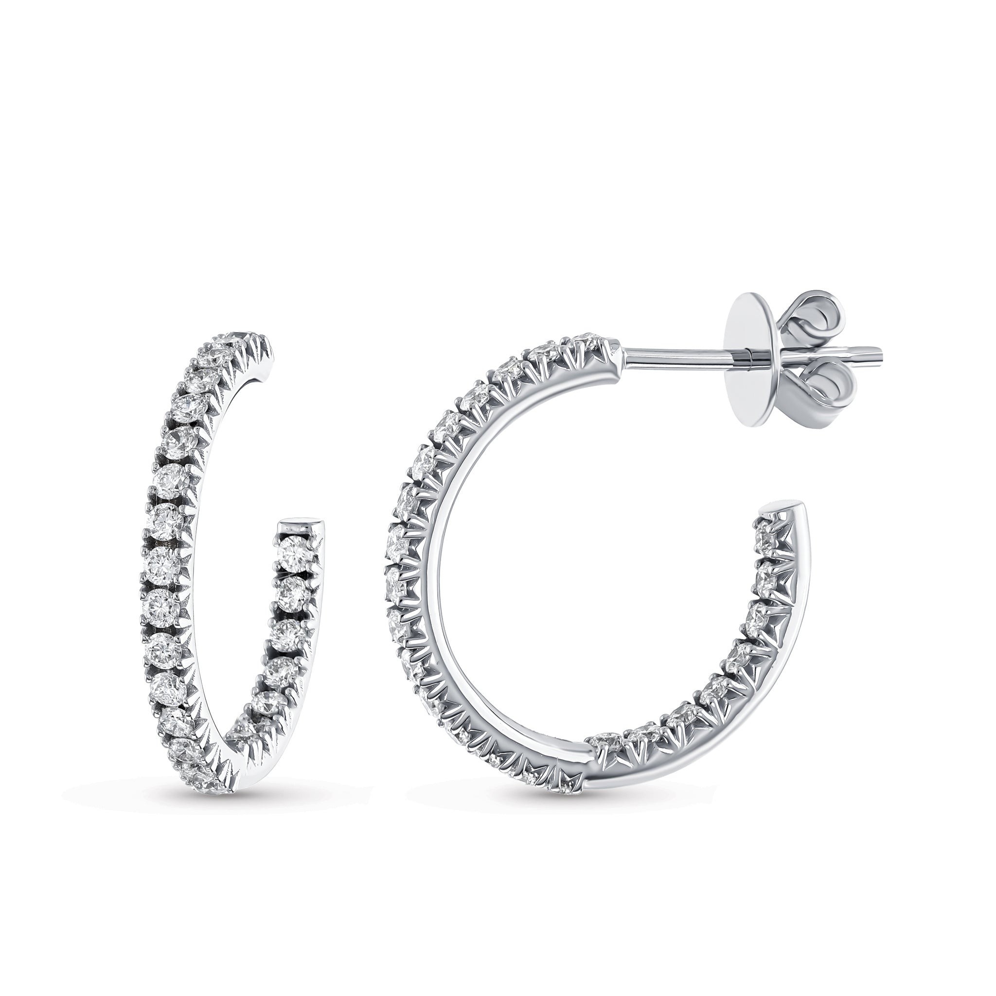 Hoop Diamond Earrings