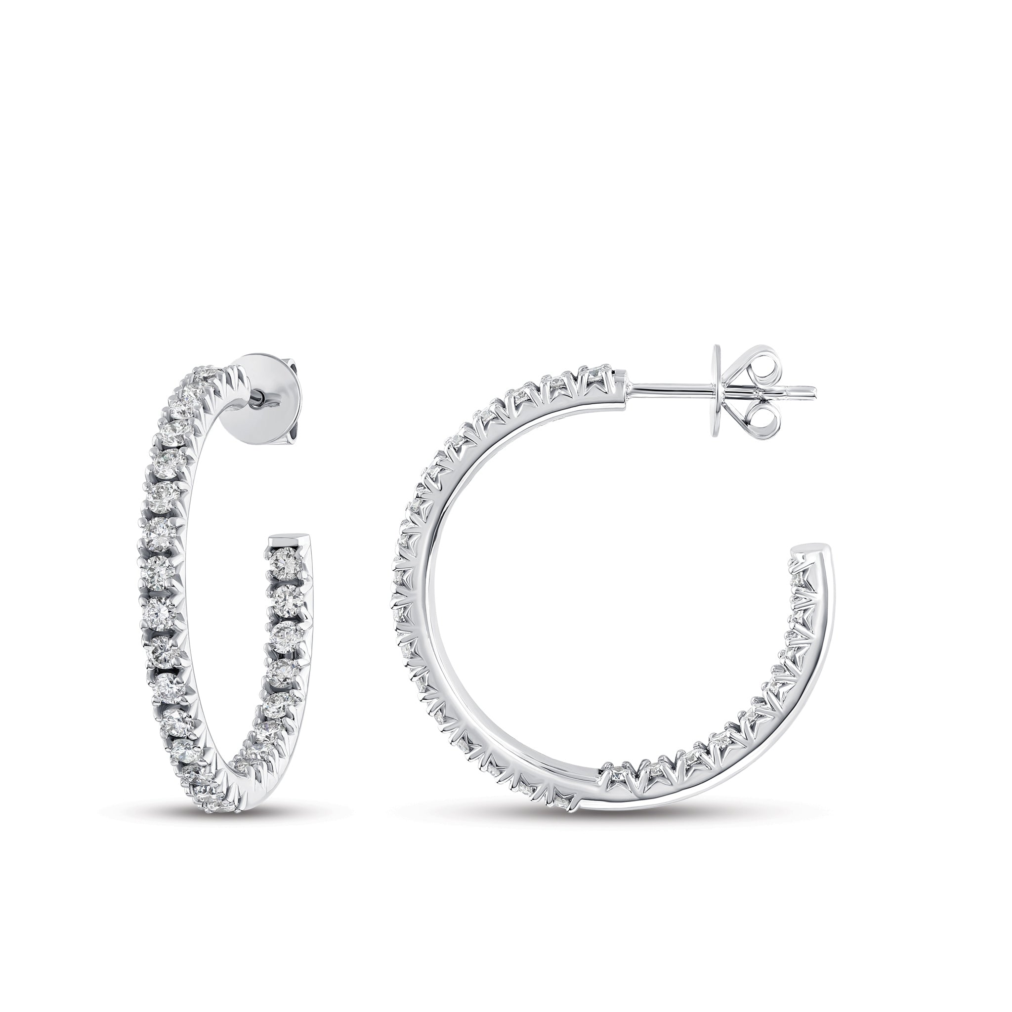 Hoop Diamond Earrings