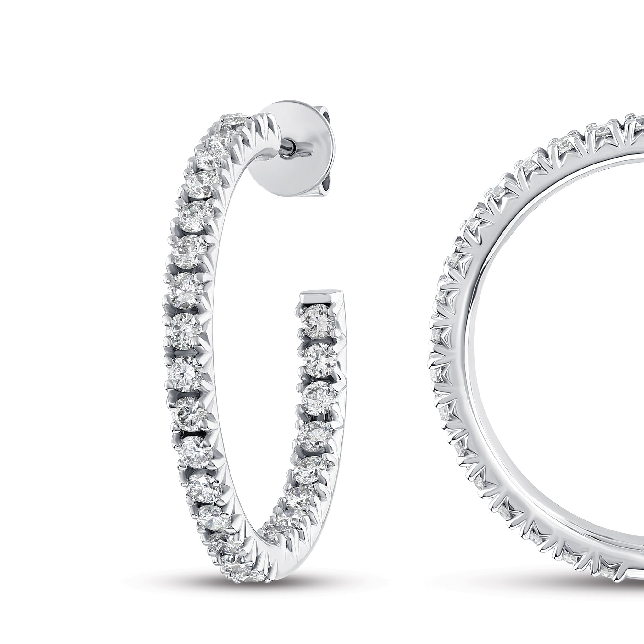 Hoop Diamond Earrings