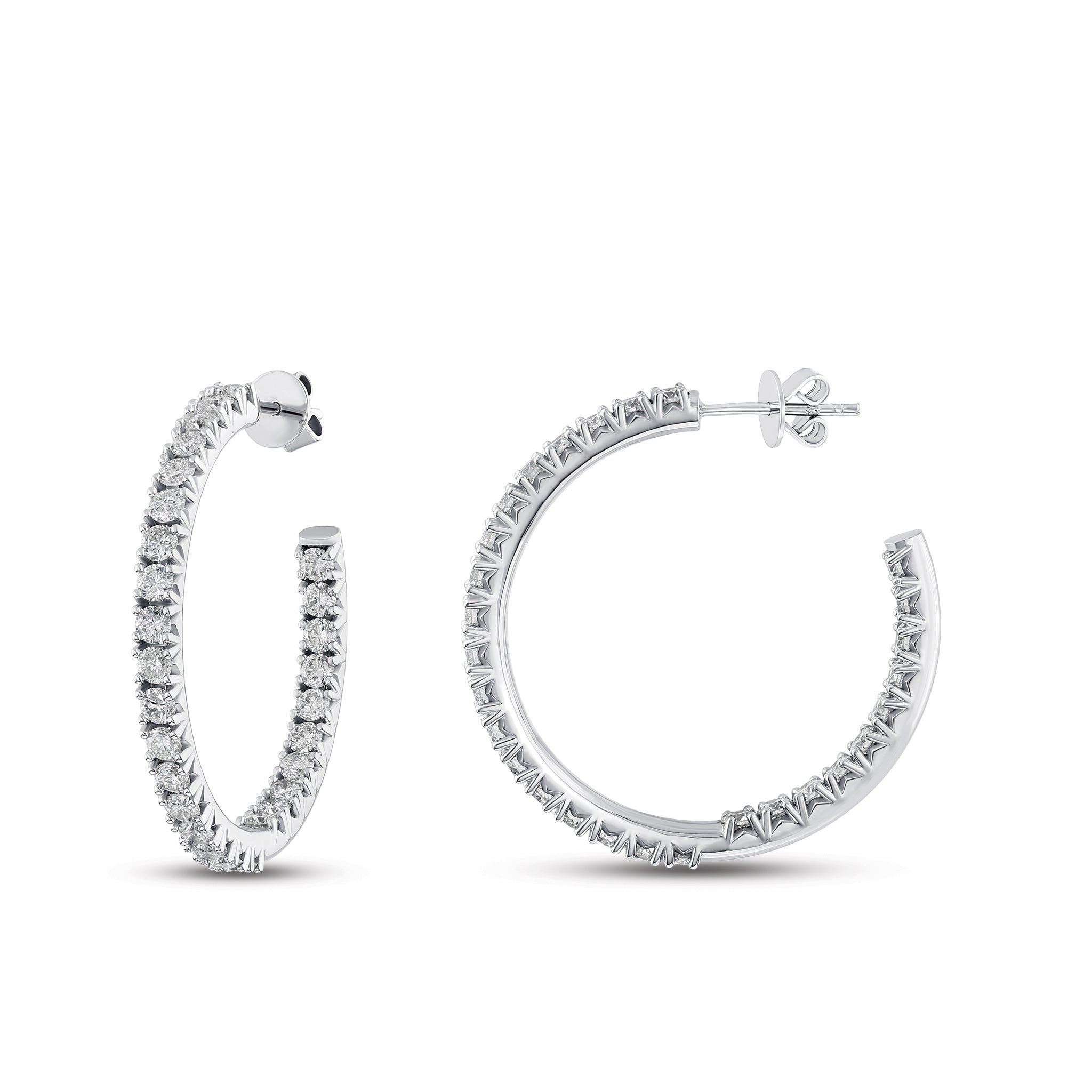 Hoop Diamond Earrings