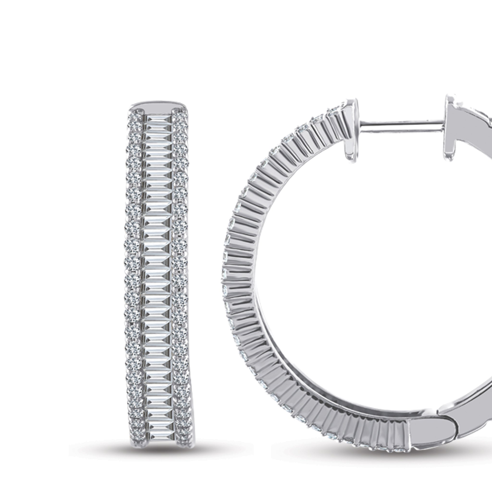 Diamond Hoop Earrings