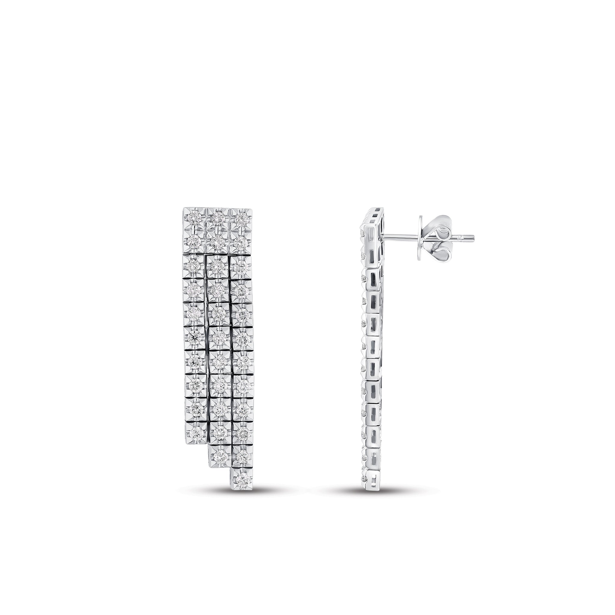 Diamond Tennis Earrings