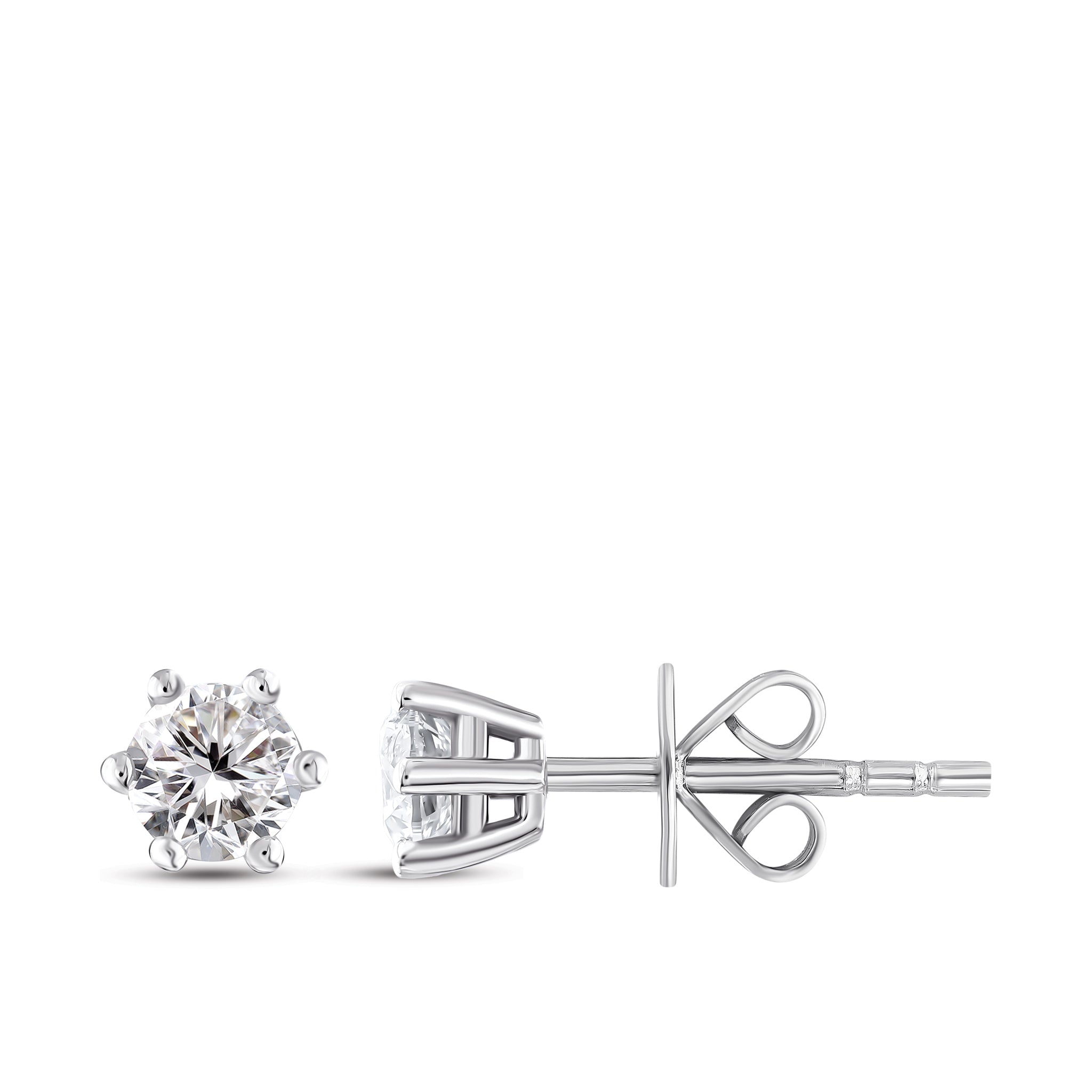 Solitaire Diamond Engagement Earrings