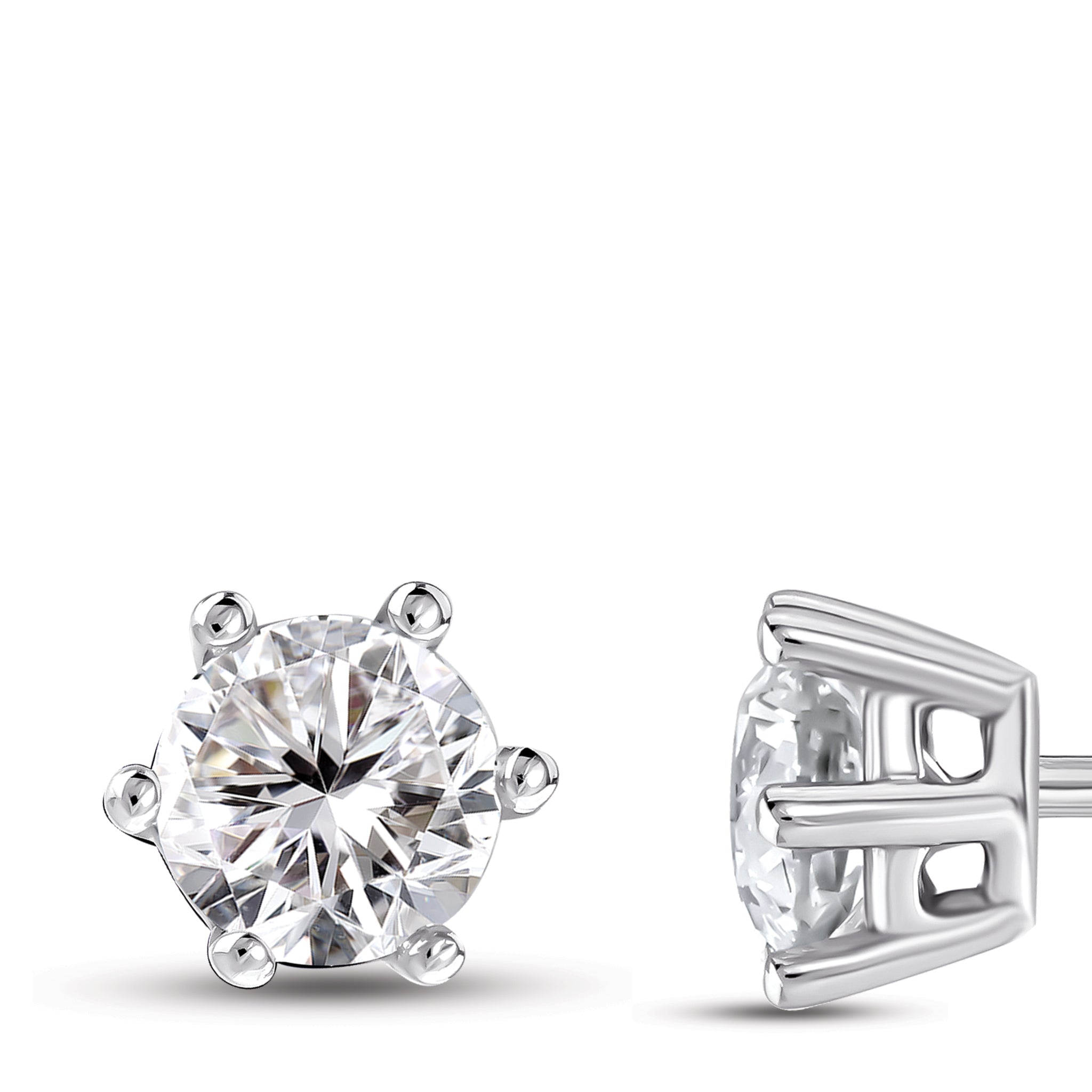 Solitaire Diamond Engagement Earrings