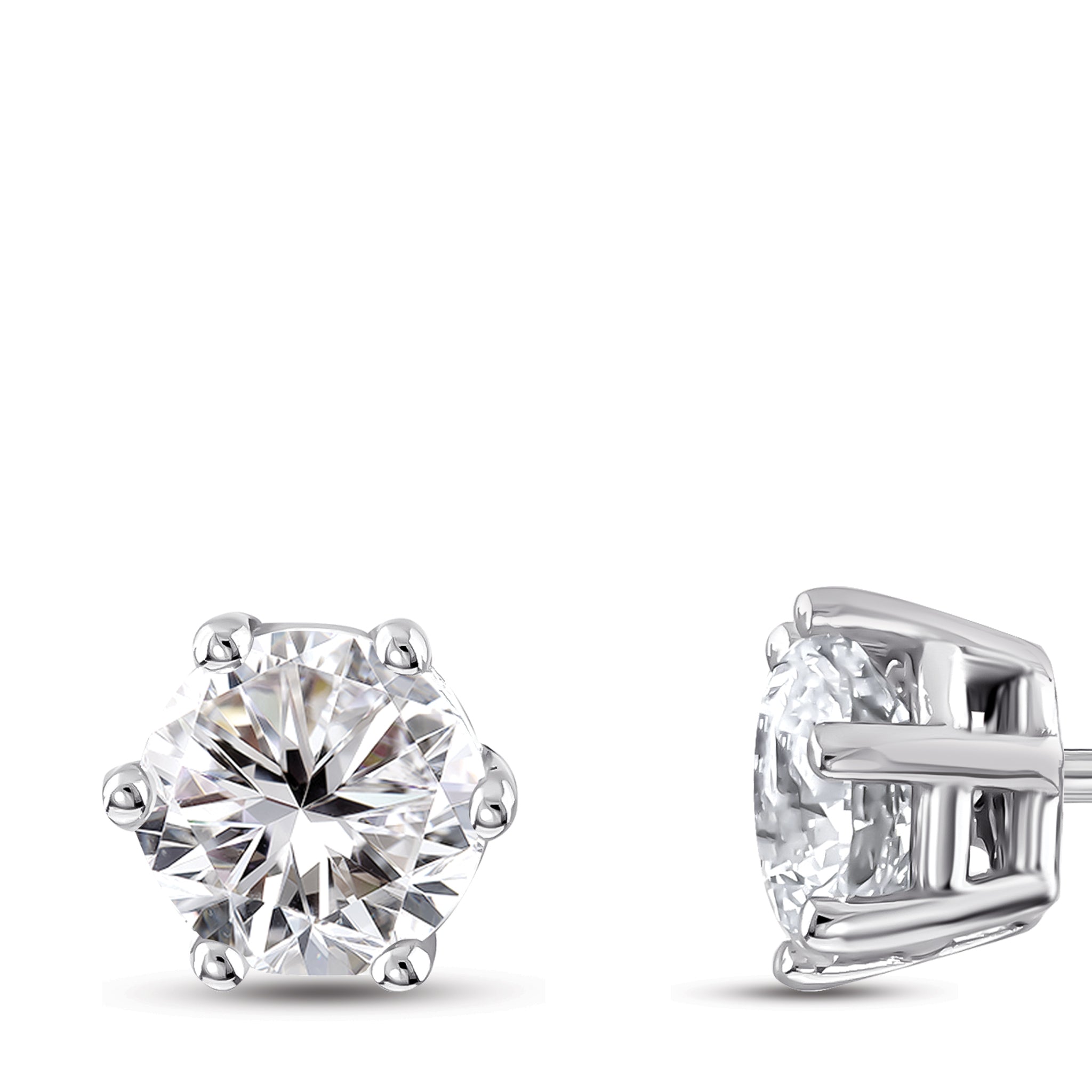 Solitaire Diamond Engagement Earrings