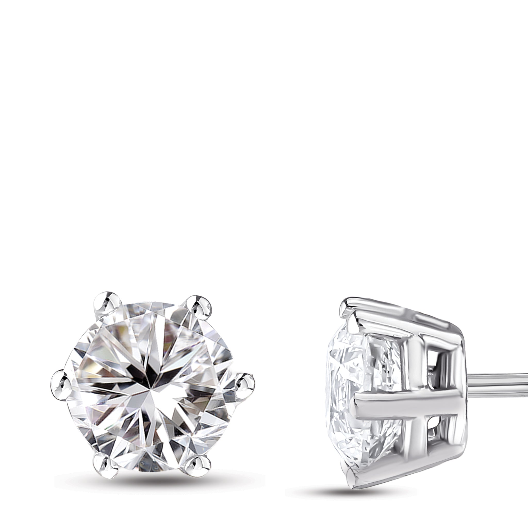 Solitaire Diamond Engagement Earrings