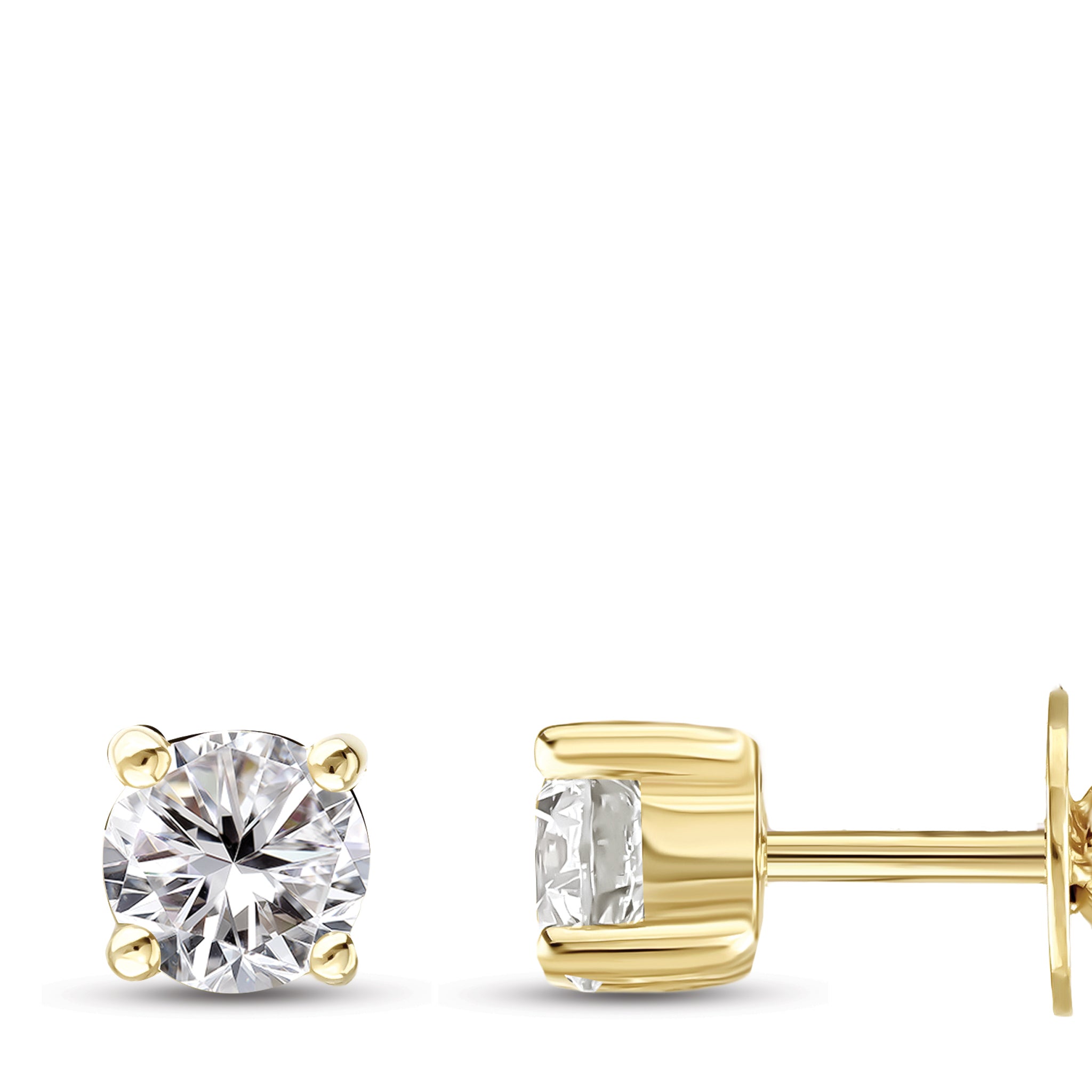 Solitaire Diamond Engagement Earrings