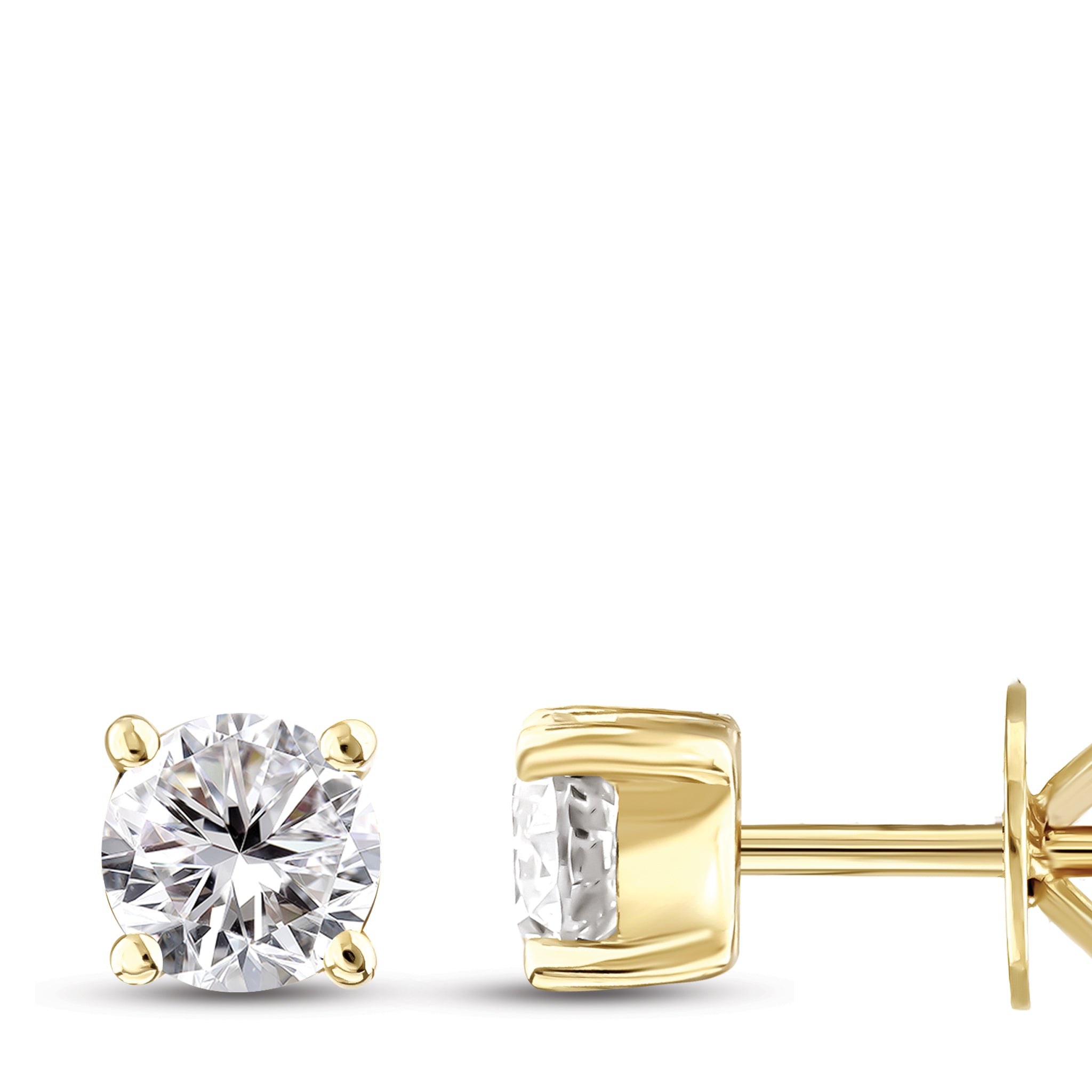 Solitaire Diamond Engagement Earrings