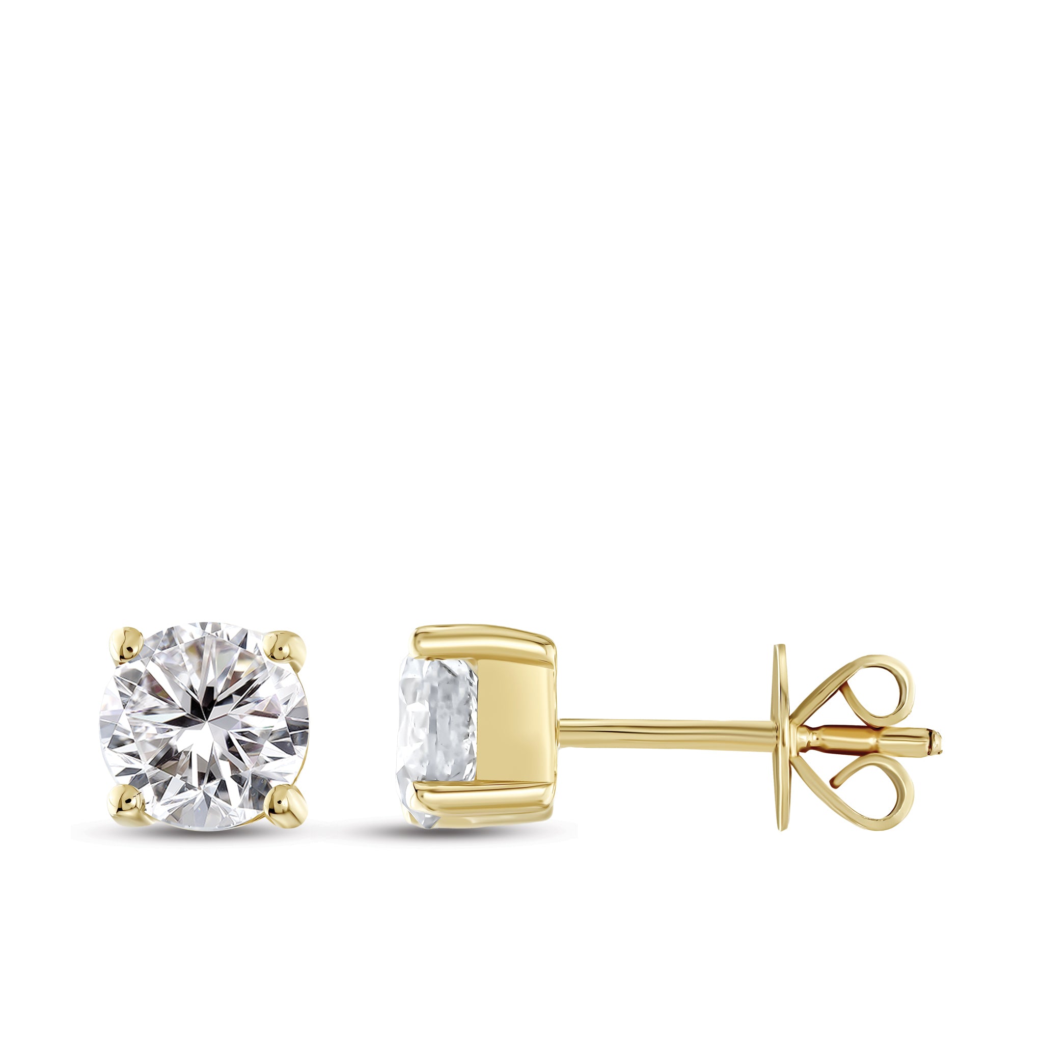 Solitaire Diamond Engagement Earrings