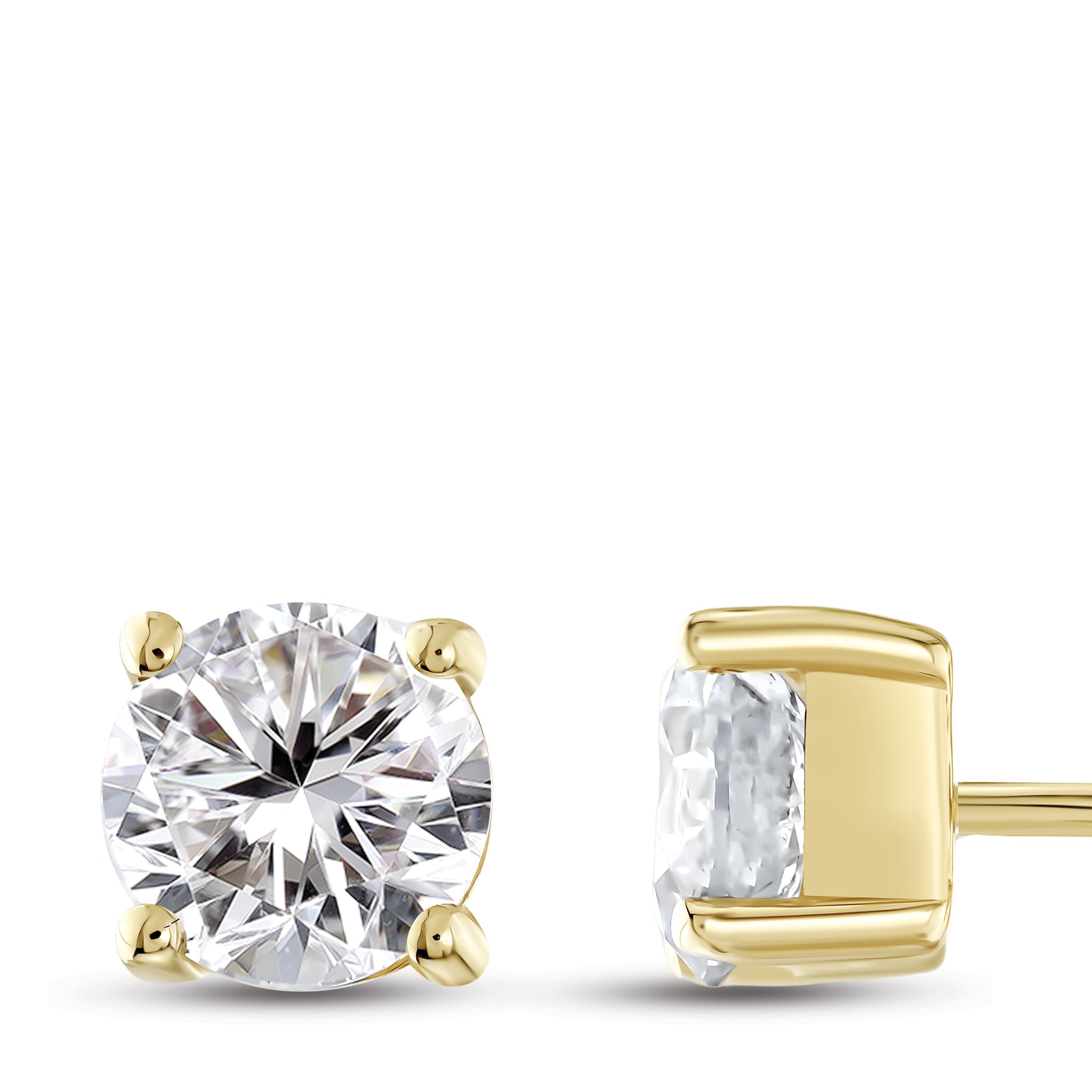 Solitaire Diamond Engagement Earrings