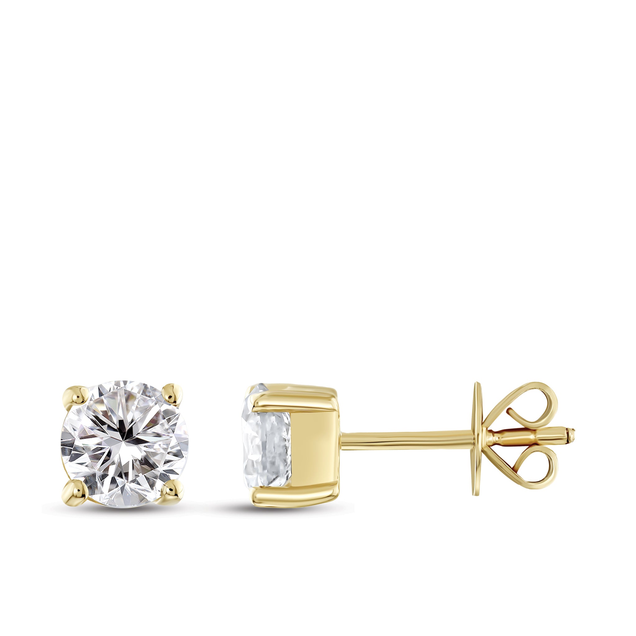 Solitaire Diamond Engagement Earrings
