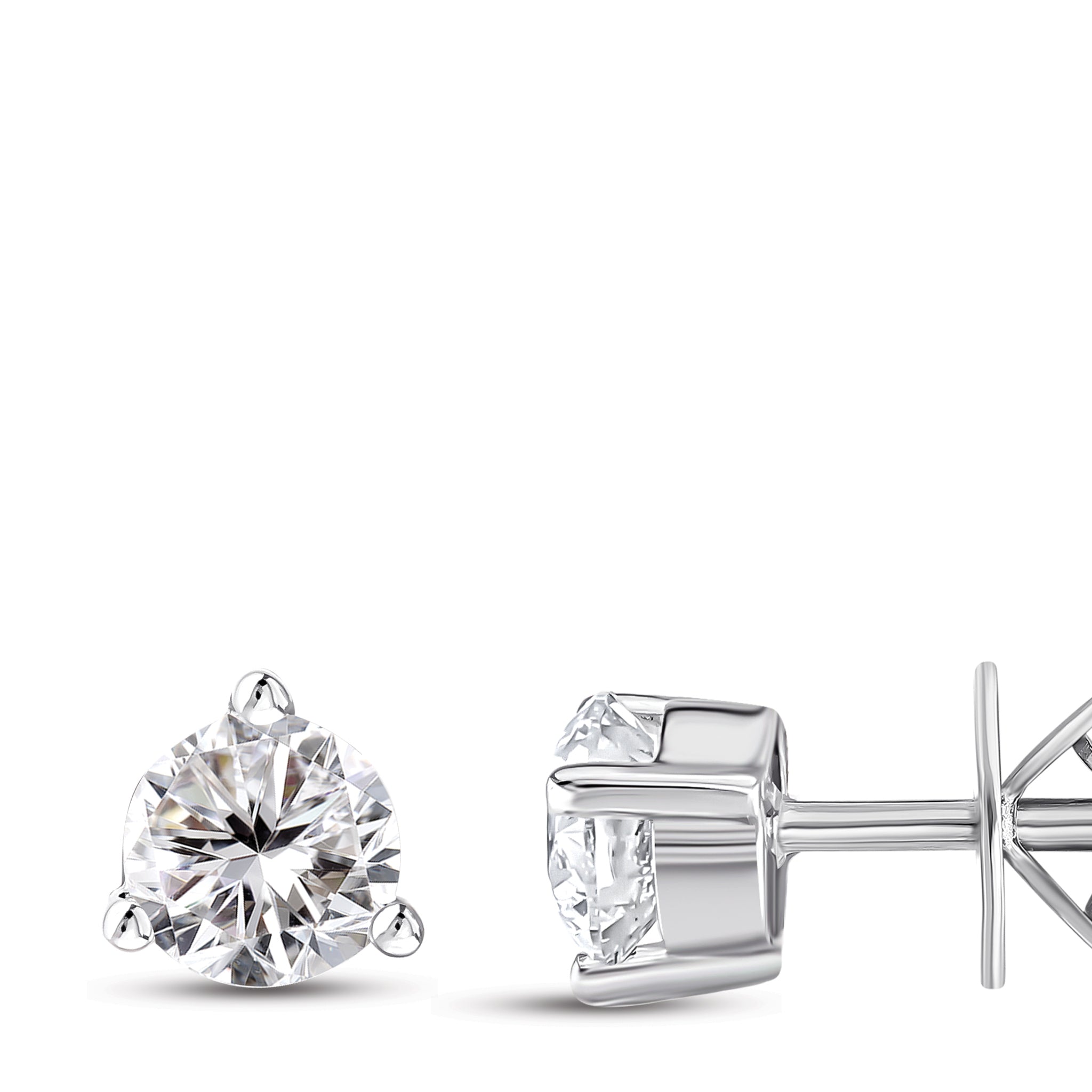Solitaire Diamond Engagement Earrings