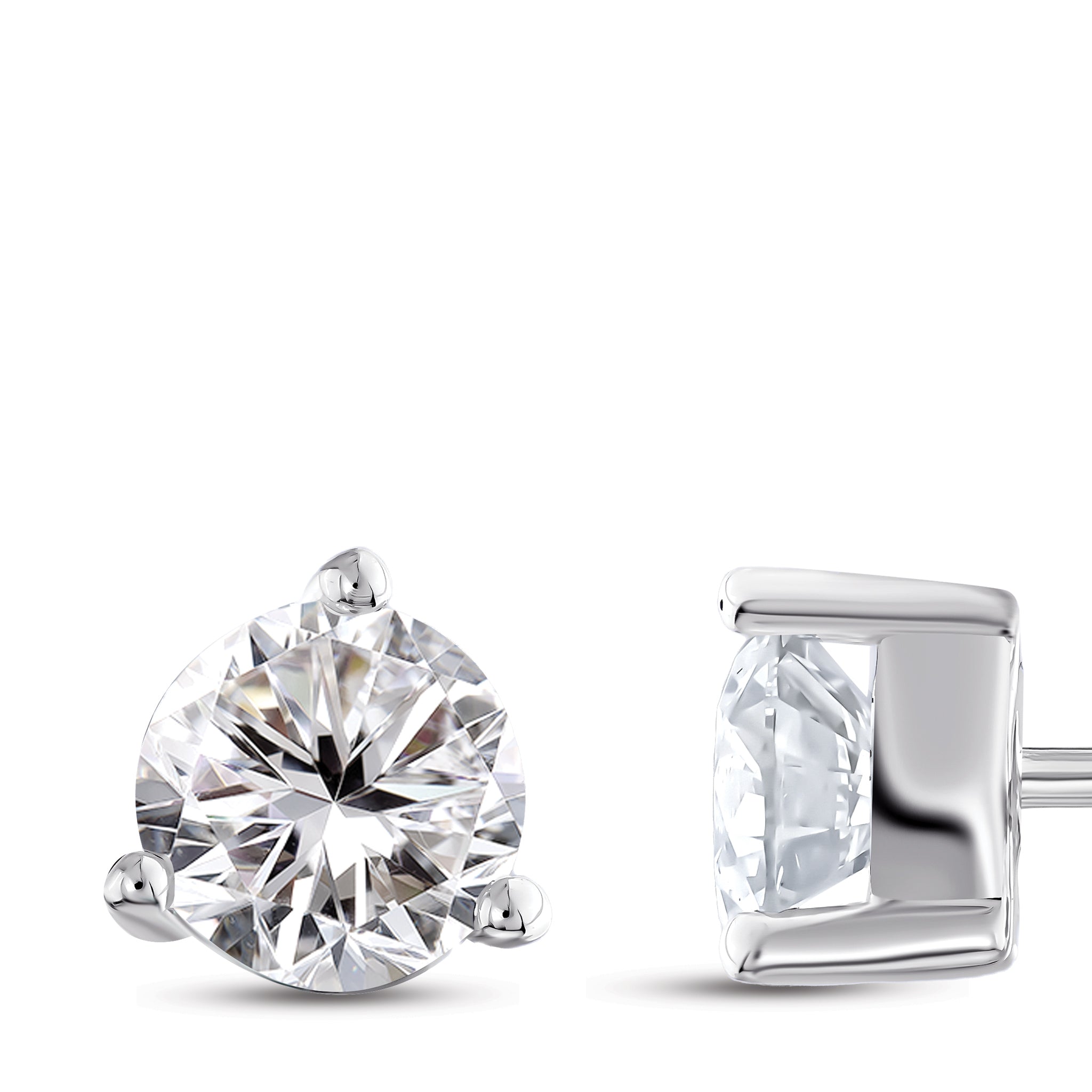 Solitaire Diamond Engagement Earrings