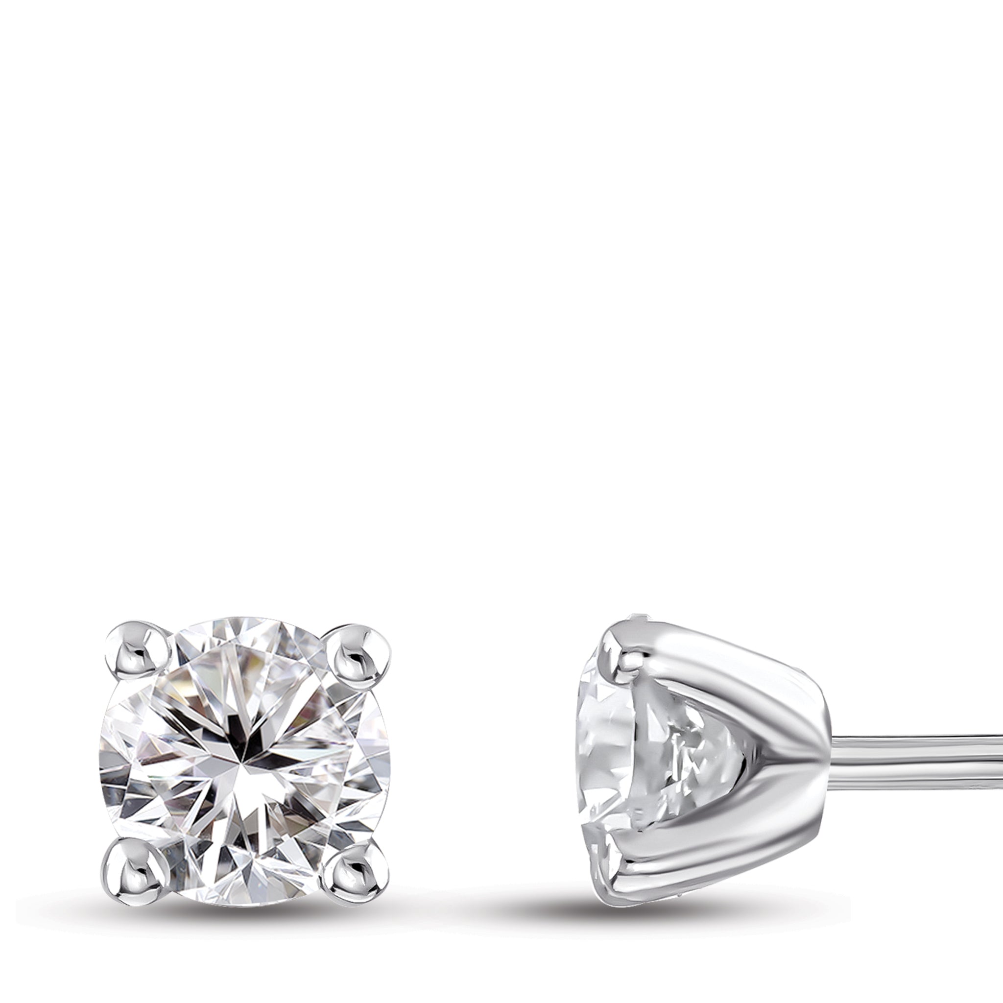 Solitaire Diamond Engagement Earrings