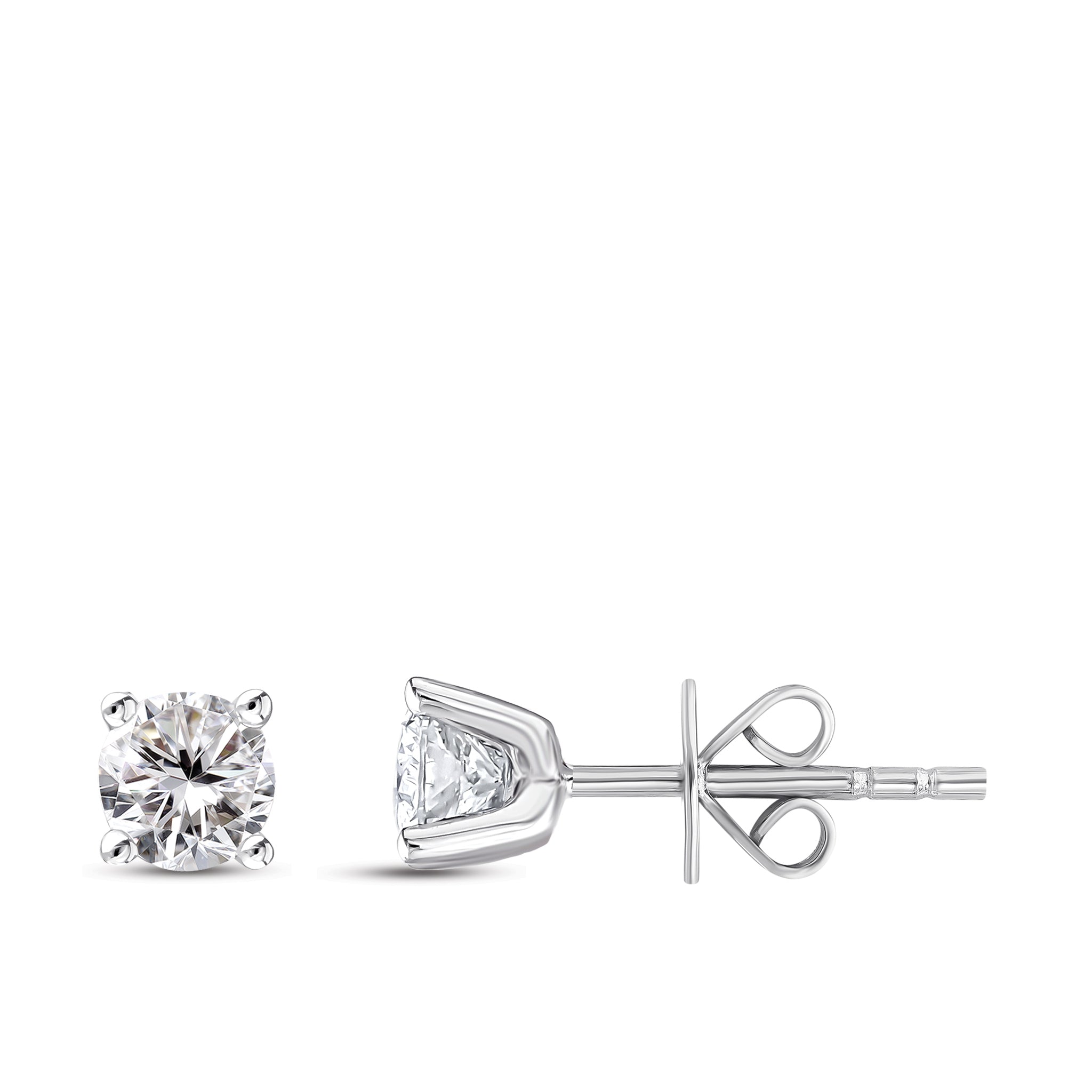 Solitaire Diamond Engagement Earrings
