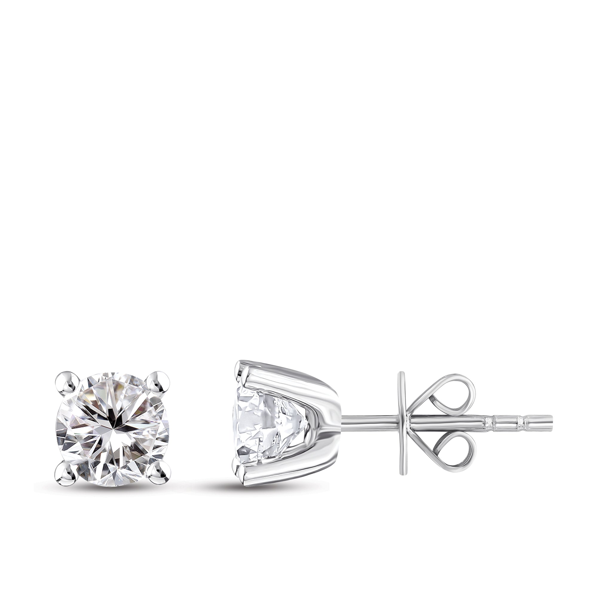 Solitaire Diamond Engagement Earrings