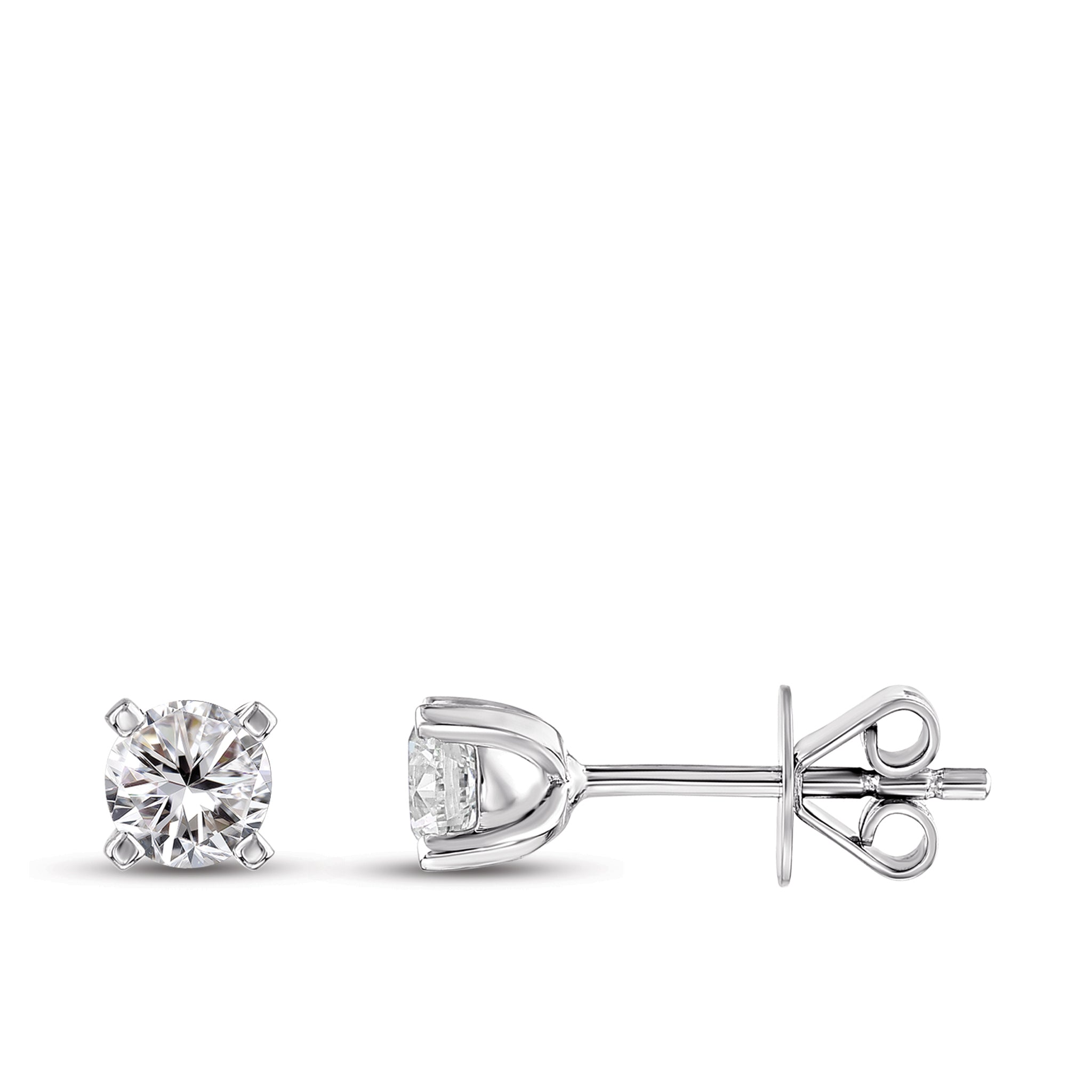 Solitaire Diamond Engagement Earrings