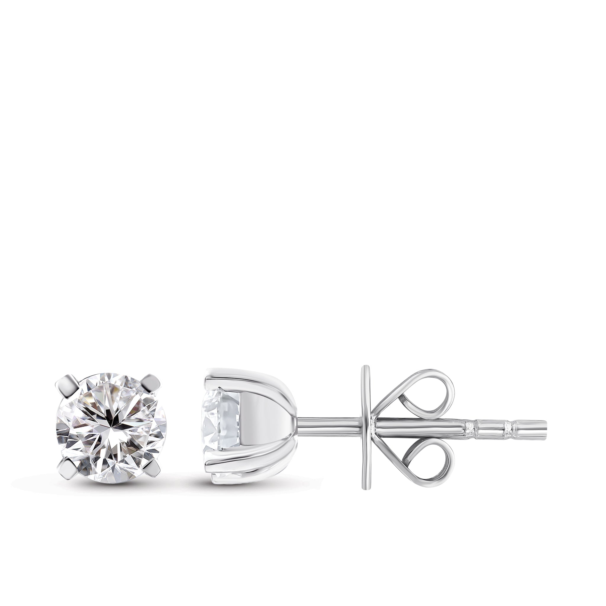 Solitaire Diamond Engagement Earrings