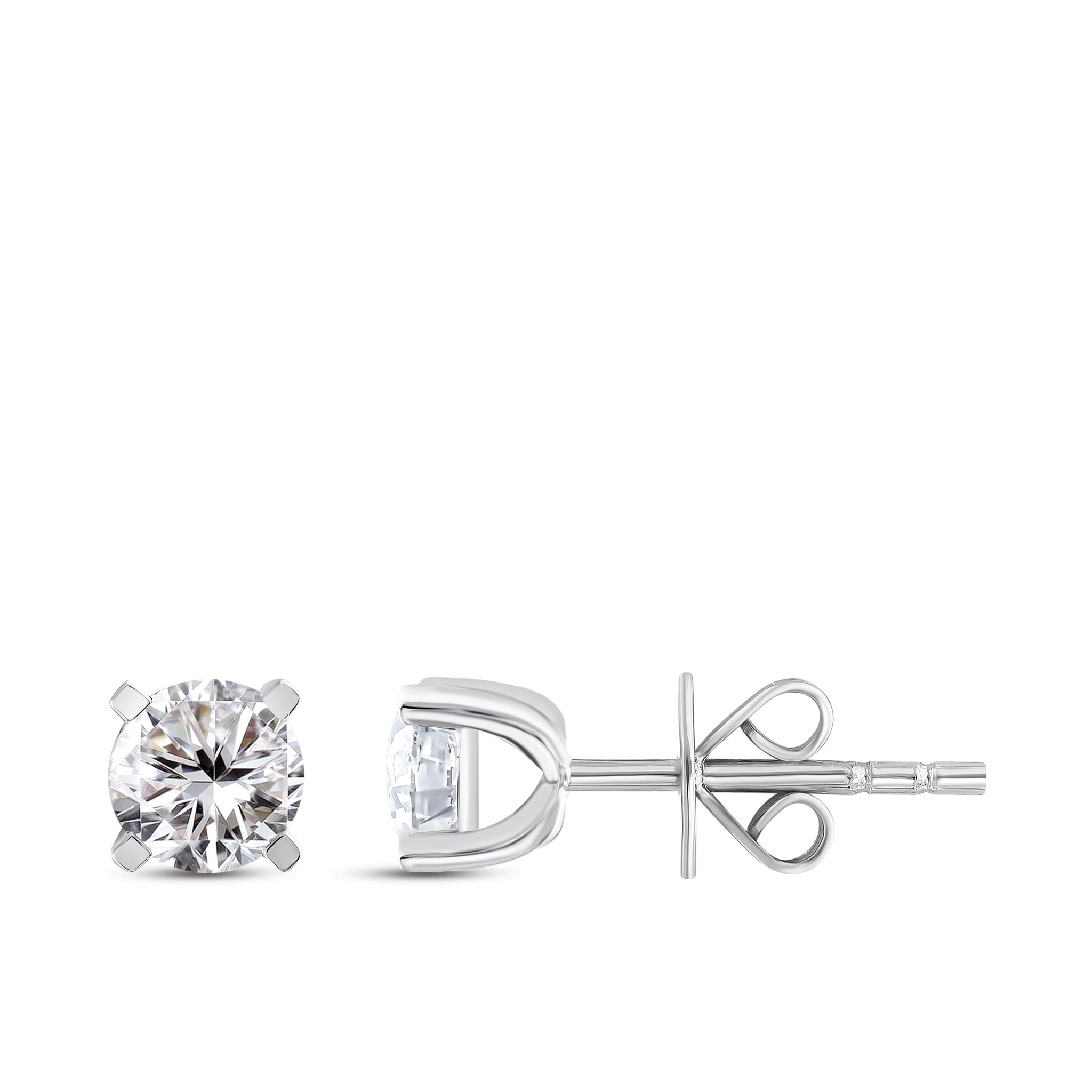 Solitaire Diamond Engagement Earrings