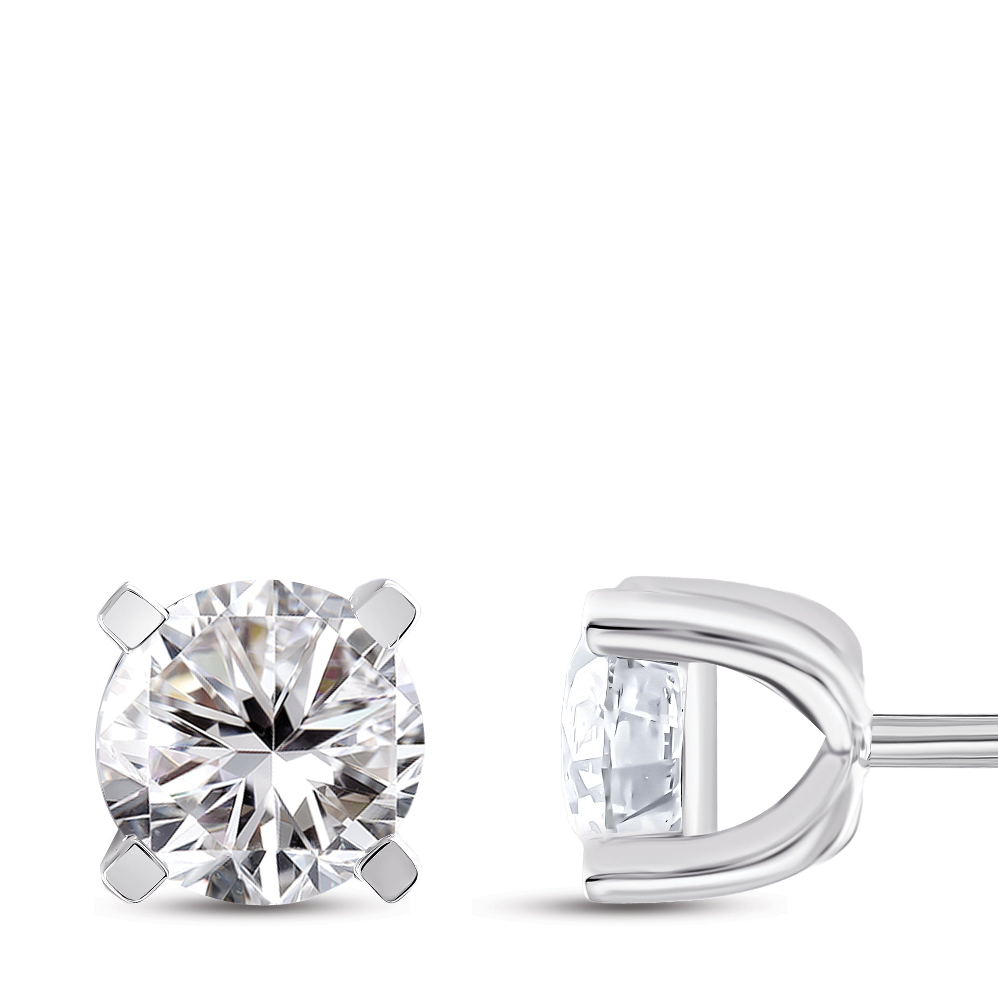 Solitaire Diamond Engagement Earrings